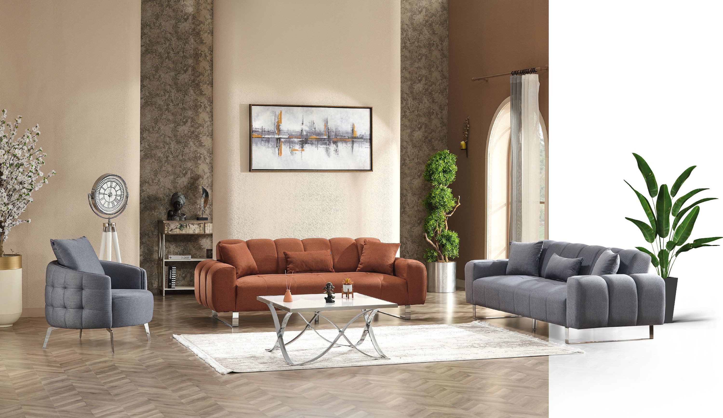Nobelaa Sofa Sitzgruppe/Sofa Set - Wohnzimmergarnitur "Niva" 3+3+1