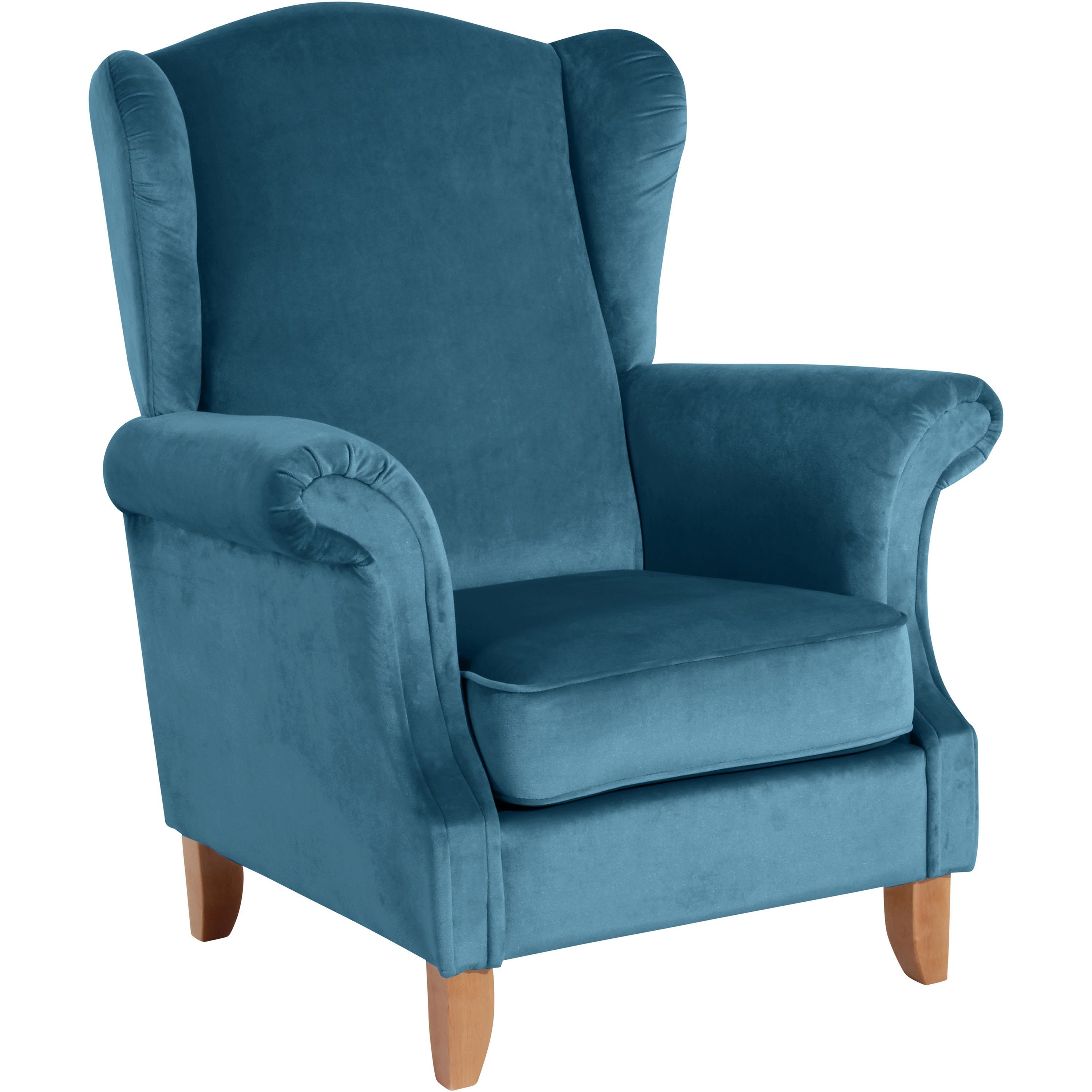 Max Winzer® Ohrensessel Verita, Ohrenbackensessel Samt