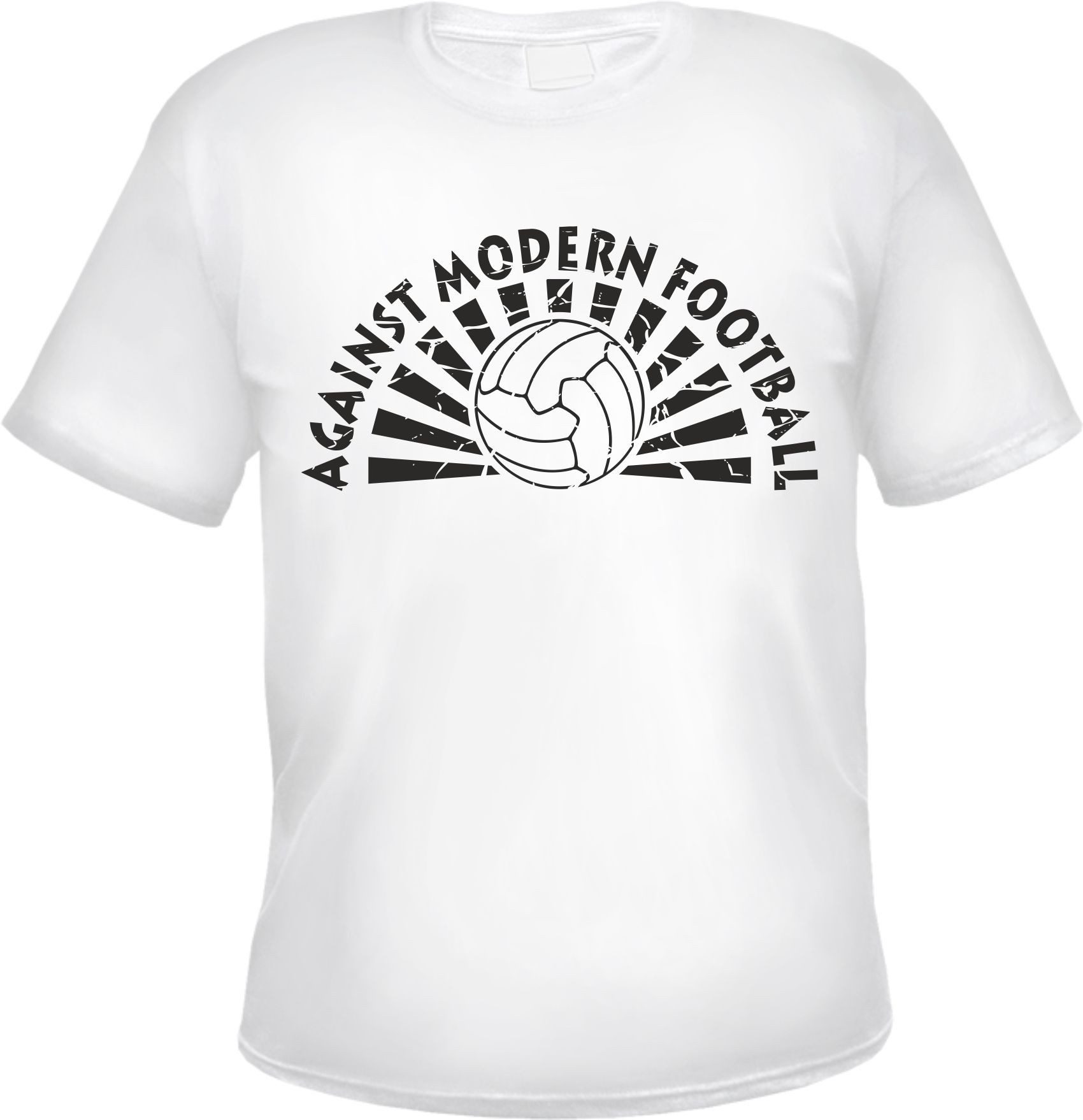 HB-Druck T-Shirt Against Modern Football Herren T-Shirt - Tee Shirt Ultras aus 100% Baumwolle mit strapazierfähigem Aufdruck