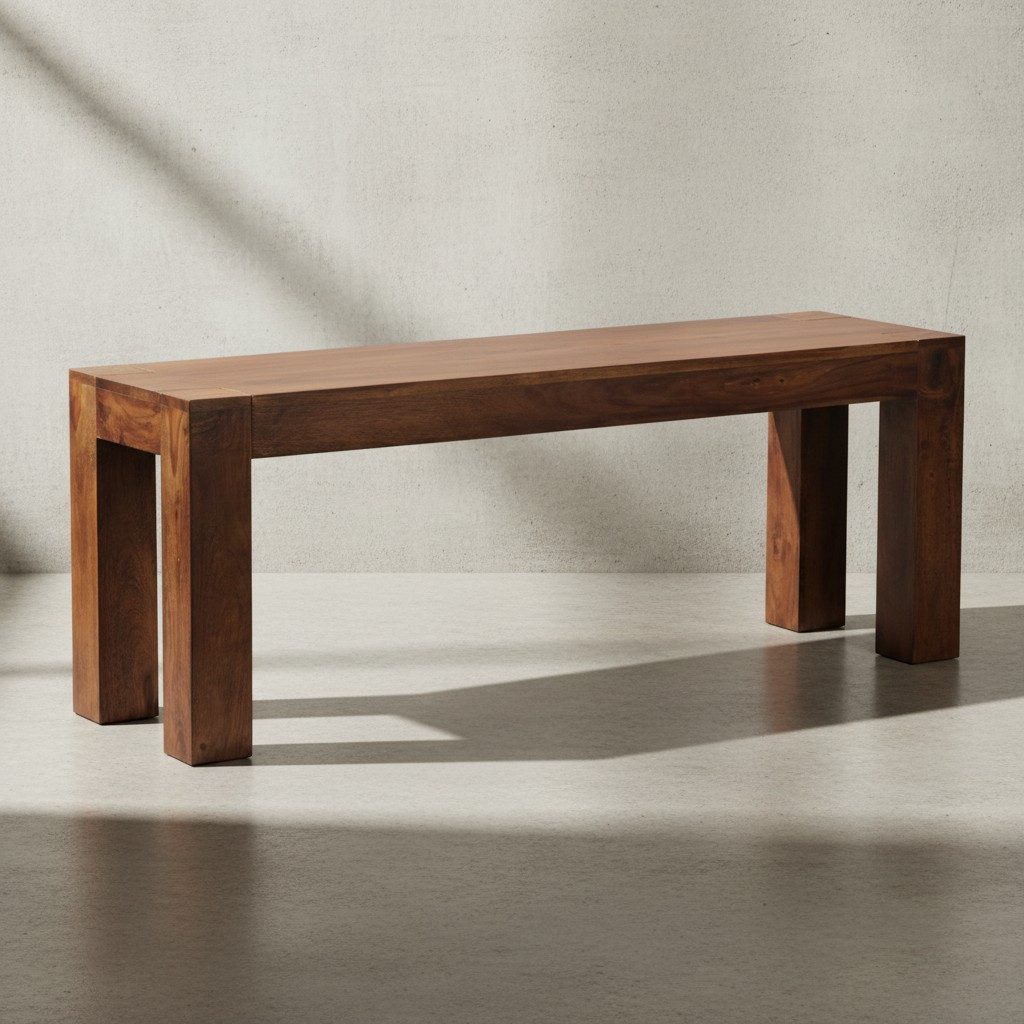 KADIMA DESIGN Sitzbank Massivholz-Sitzmöbel im Landhaus-Stil  Naturbelassenes Design