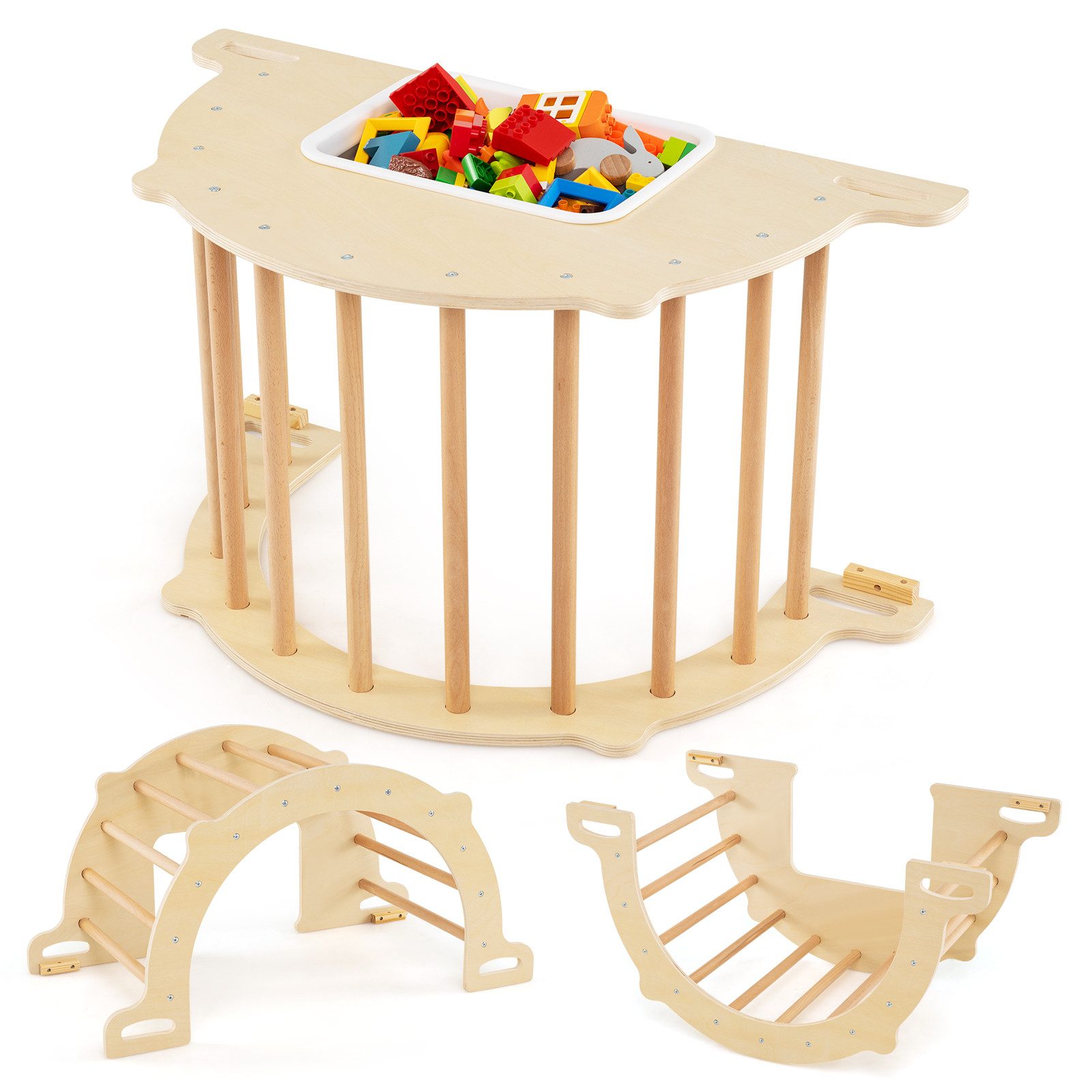 COSTWAY Klettergerüst, Kletterbogen, Kinder Spielplatz, ab 3 Jahren