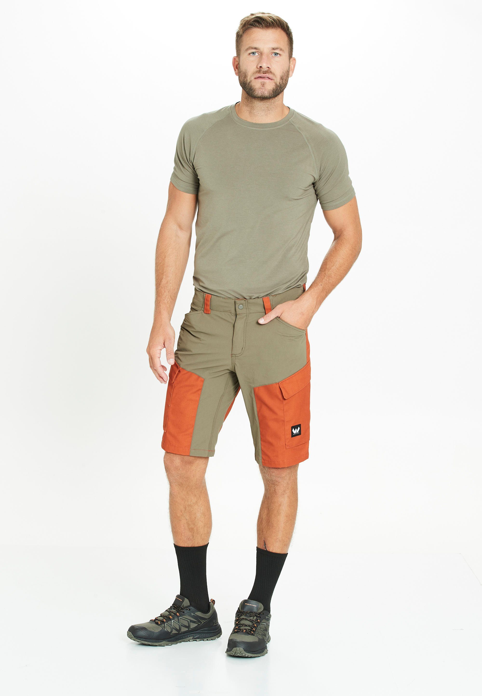 WHISTLER Shorts ROMMY mit atmungsaktivem Materialmix orange-grün