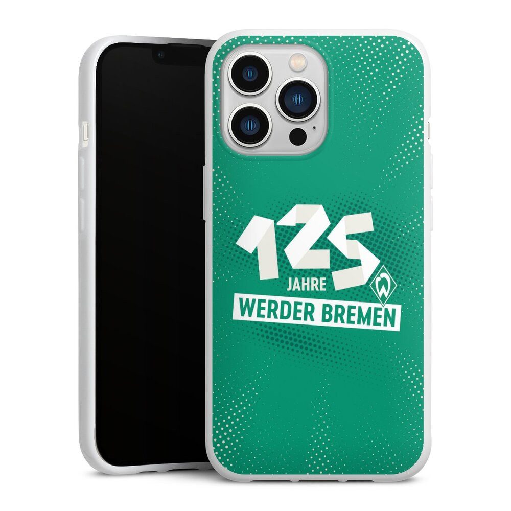 DeinDesign Handyhülle 125 Jahre Werder Bremen Offizielles Lizenzprodukt, Apple iPhone 13 Pro Silikon Hülle Bumper Case Handy Schutzhülle