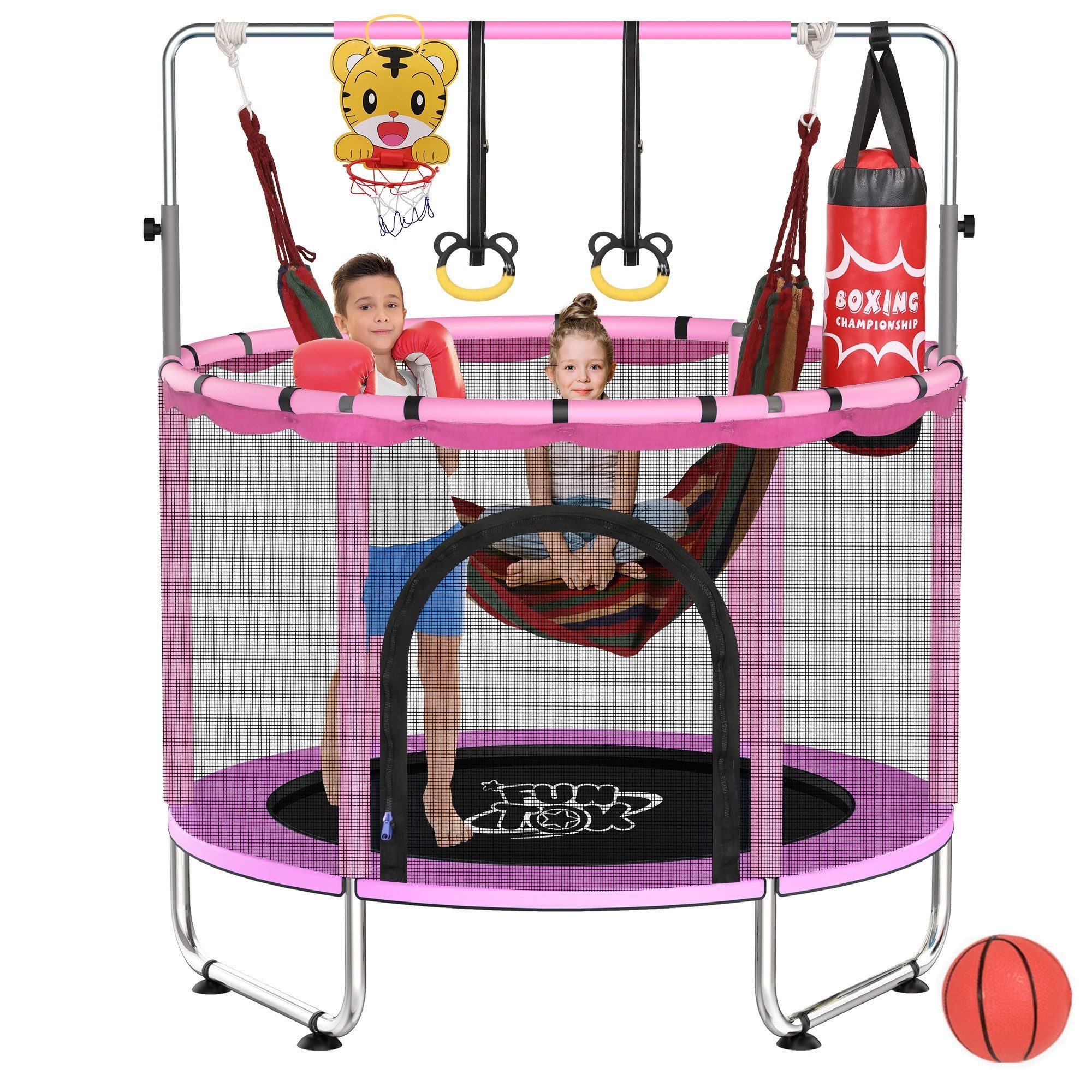 Insma Kindertrampolin Kinder Jumpingtrampolin Indoor Trampolin, Ø 140 cm, m günstig online kaufen