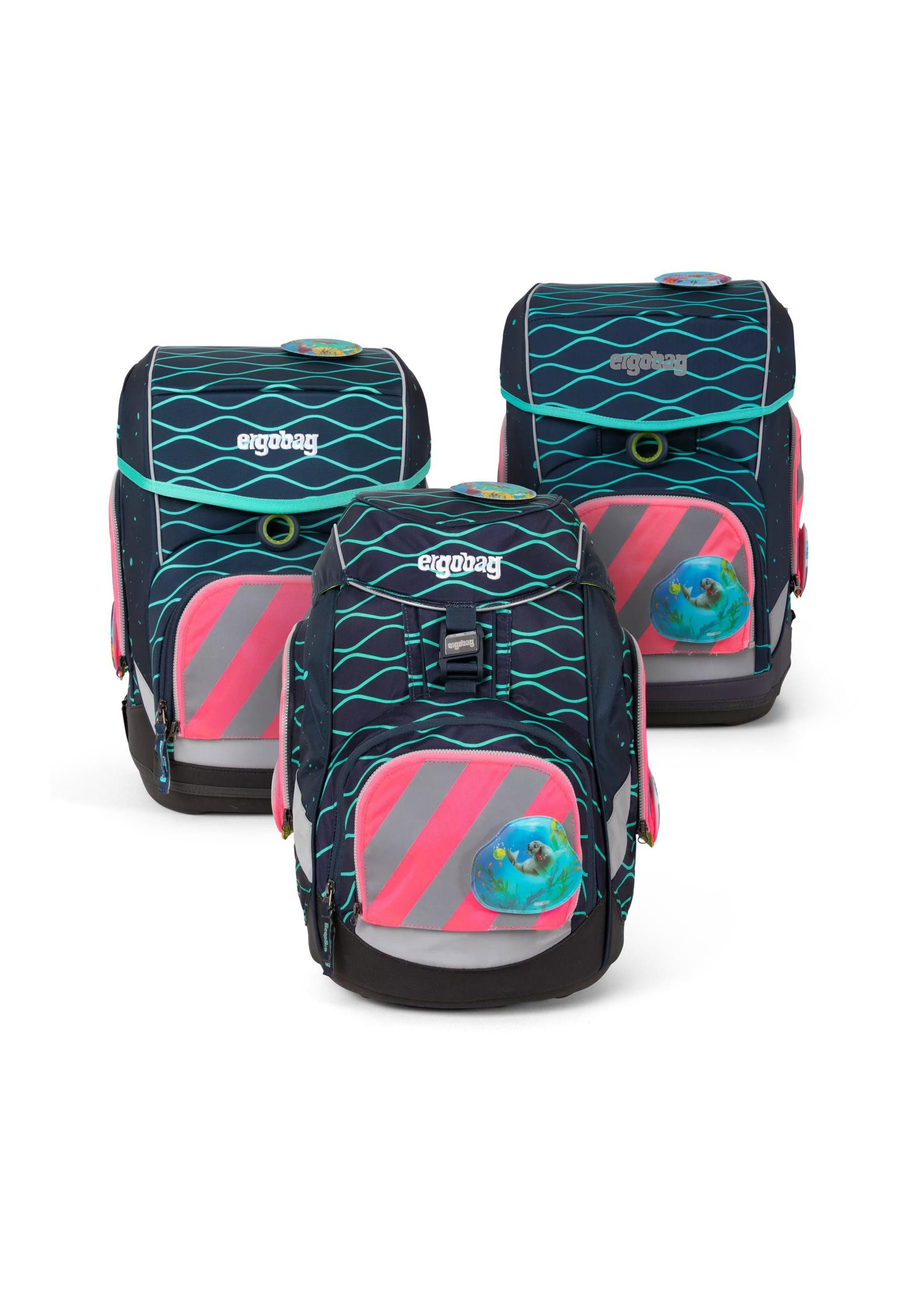 ergobag Schulranzen pack Sicherheitsset mit Reflektorstreifen (3-tlg)