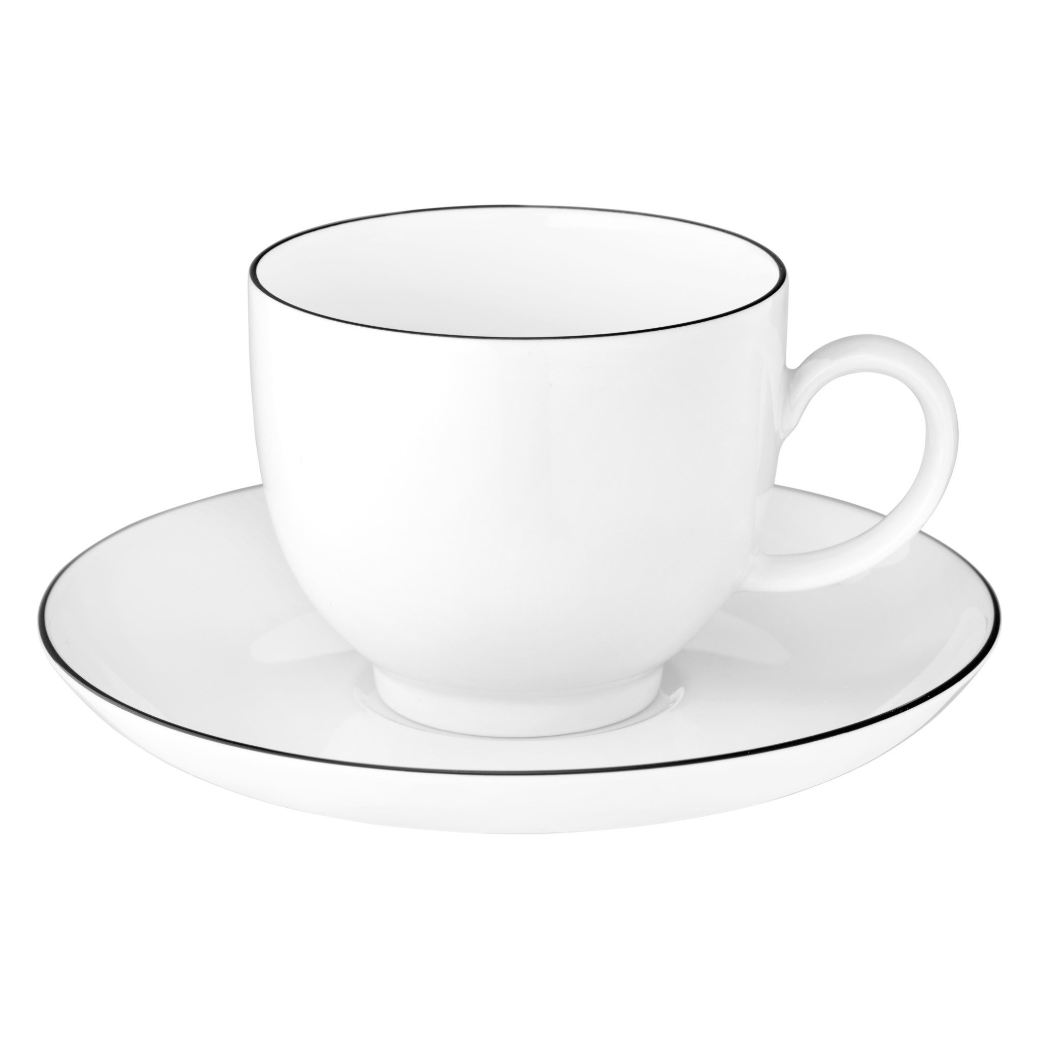 Seltmann Weiden Tasse - LIDO BLACK LINE KAFFEETASSE MIT UNTERE