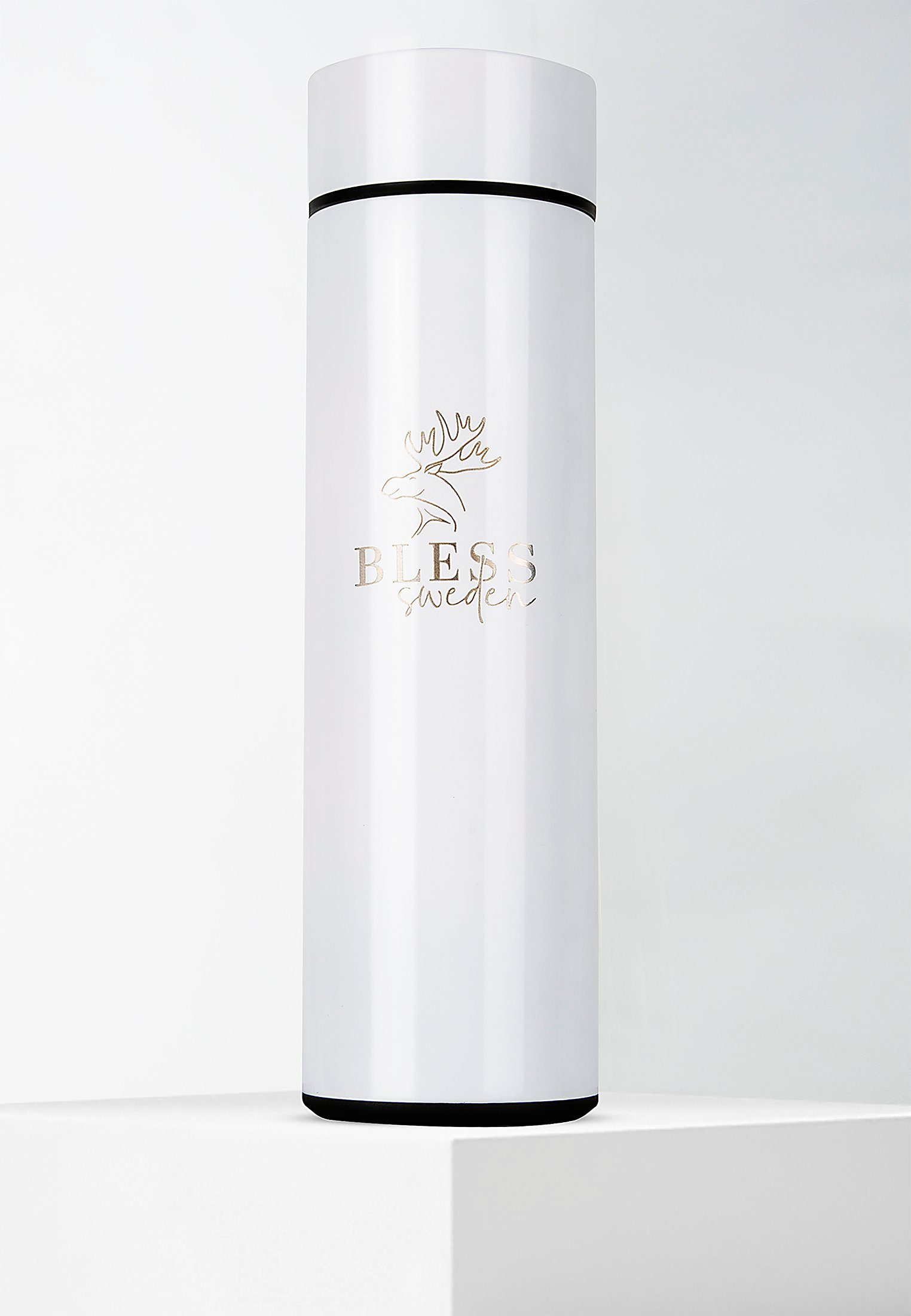ml BLESS Trinkflasche Bottle LED-Temperaturanzeige Smart 500 Trinkflasche White Sweden