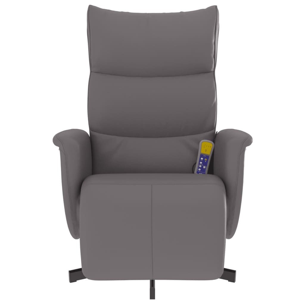 vidaXL Sessel Massagesessel mit Fußteil Grau günstig online kaufen