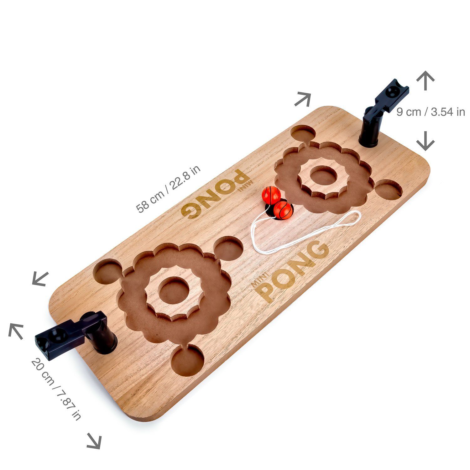Goods+Gadgets Spieltisch GOODS+GADGETS Mini Beer-Pong Spieltisch – Kompaktes Partyspiel Set, (Bierpong-Tisch mit Bechern), Shot-Pong Set – Bild 5 von 5