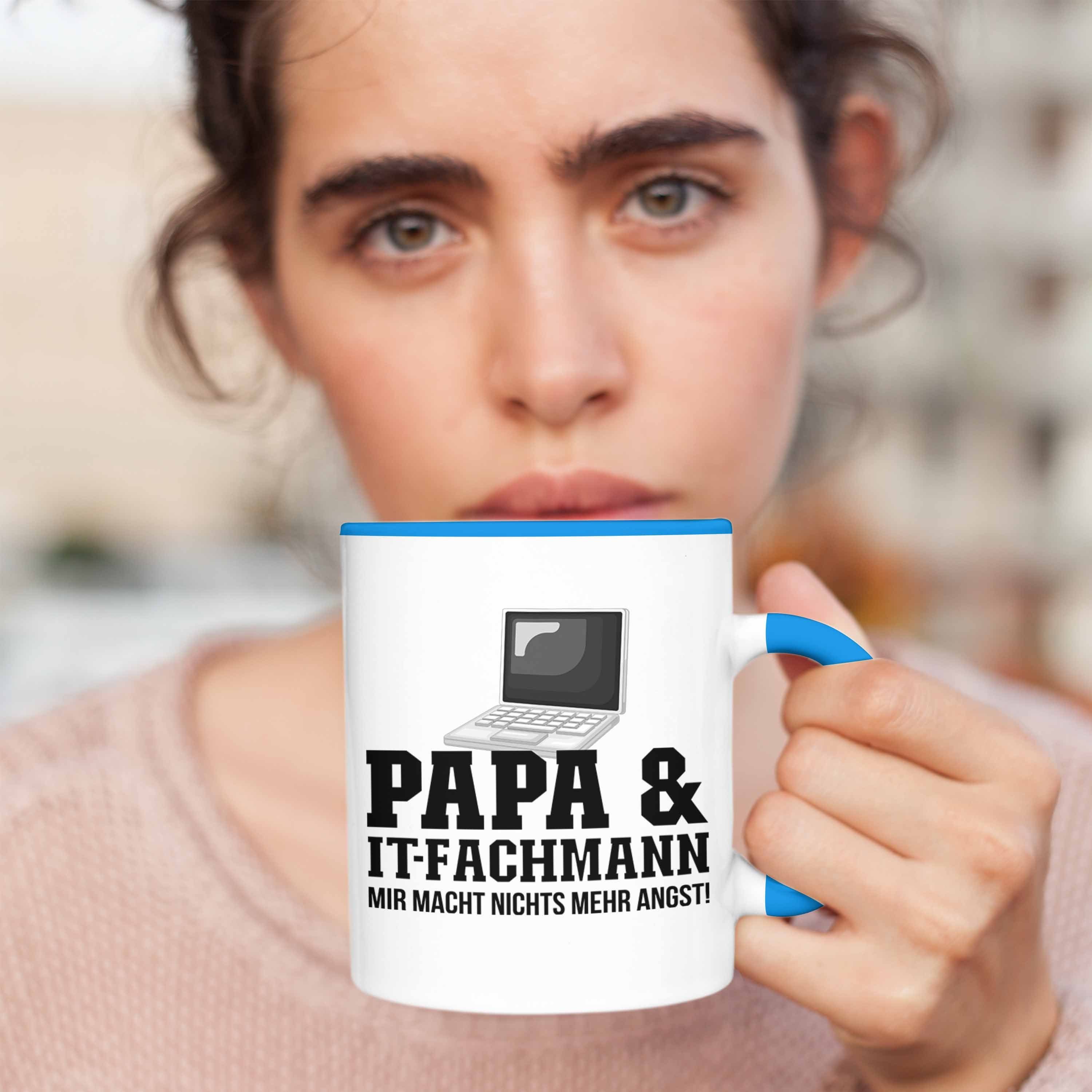 Blau IT-Fachmann Vater und Papa Trendation Trendation IT Tasse - Tasse für Geschenkidee Tech