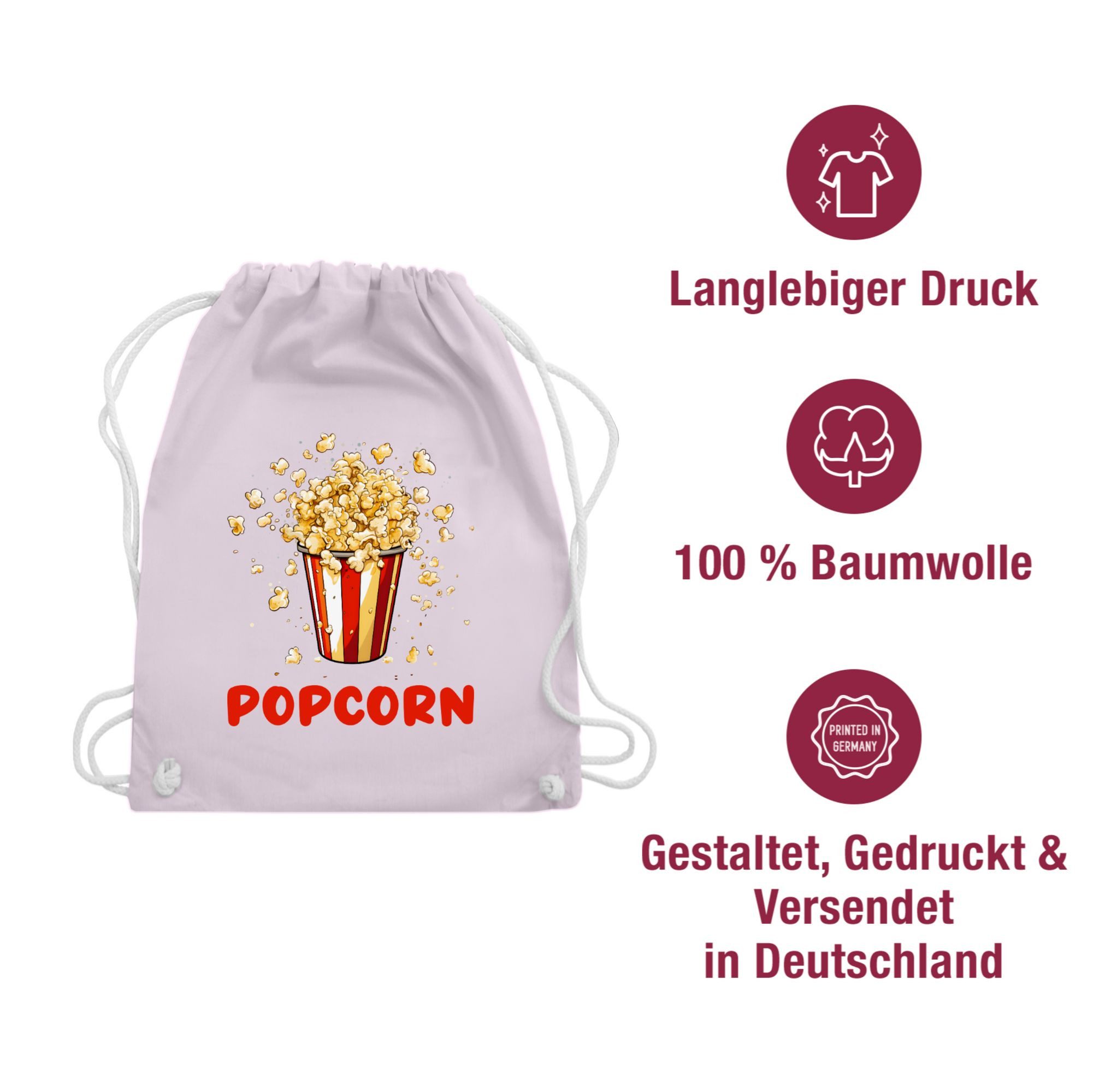 Shirtracer Turnbeutel Popcorn Fan I Popcornverkleidung Karneval I Filmliebhaber Pop Corn I F, Karneval & Fasching