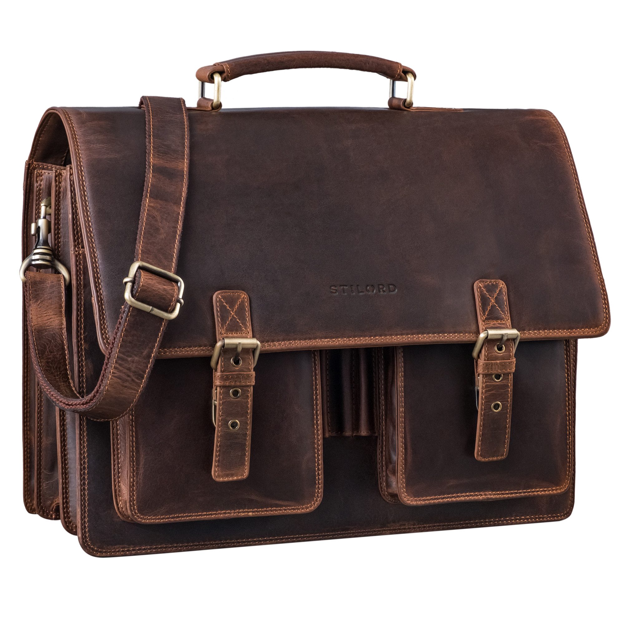STILORD Aktentasche "Anton" Aktentasche Leder XL günstig online kaufen