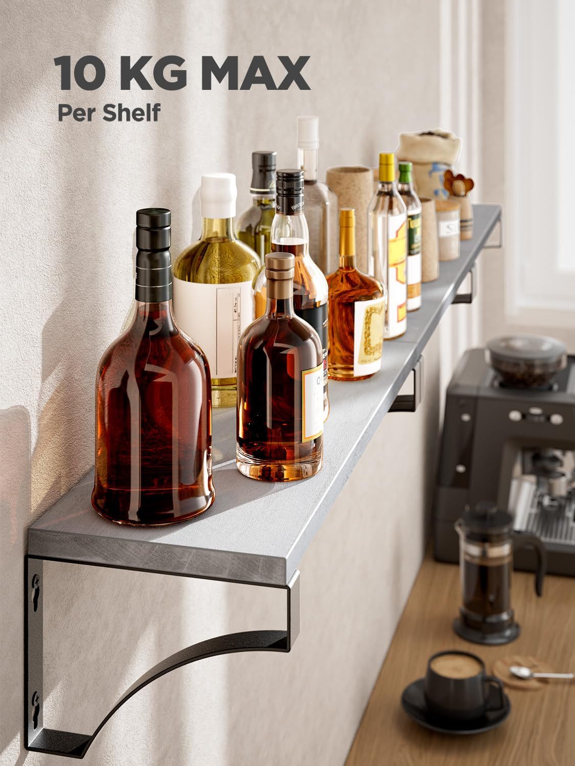 PIPISHELL Wandregal 3er-Set, Schwebend montierbar, Hängeregal günstig online kaufen