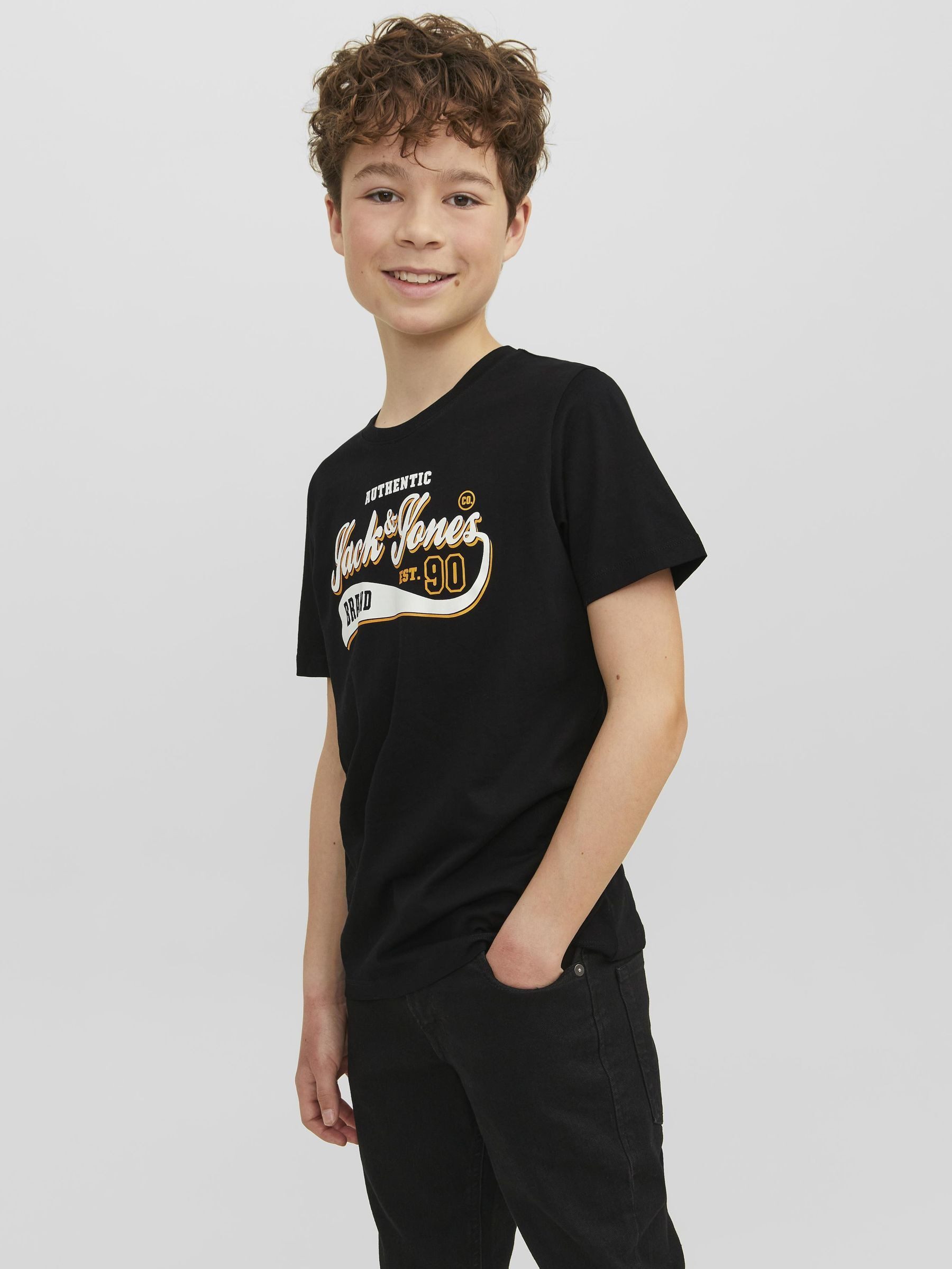 Jack & Jones Junior T-Shirt Kinder Jungen T-Shirt Shirt JJELOGO TEE SS NECK 2 JNR