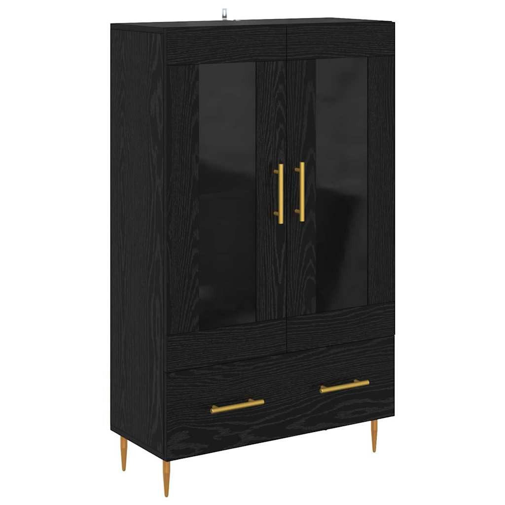 vidaXL Highboard Highboard Schwarz Eichen-Optik 69,5 x 31 x 115 cm (1 St)
