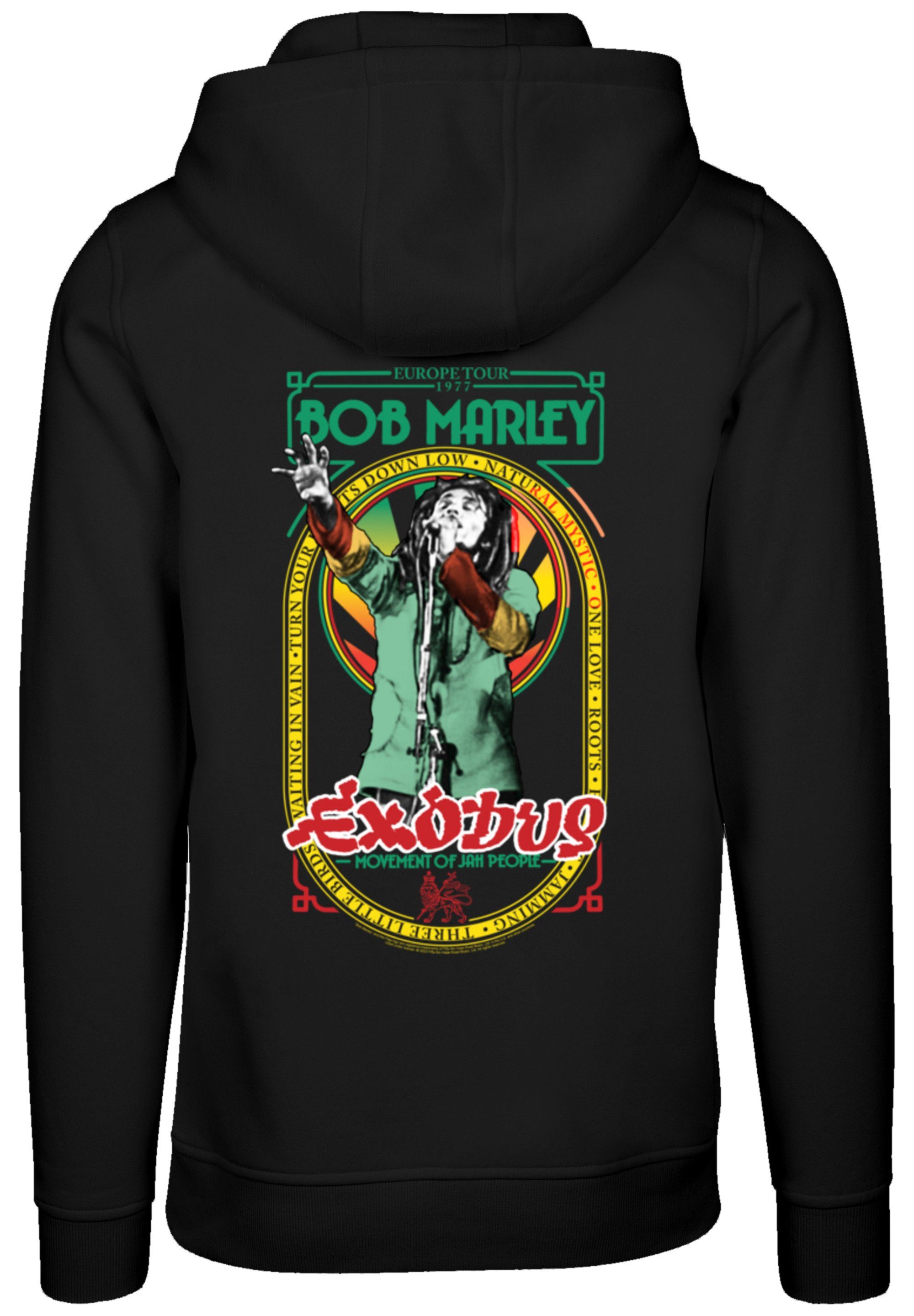 F4NT4STIC Hoodie Bob Marley Premium Qualität, Exodus Music Band, Reggae Singing schwarz Logo