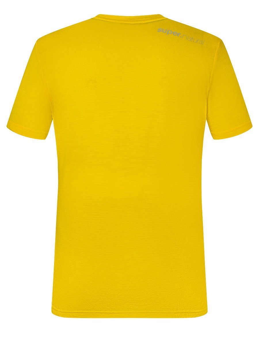 SUPER.NATURAL T-Shirt M Merino-Materialmix ACTIVE TEE Merino T-Shirt atmungsaktiver Illuminating