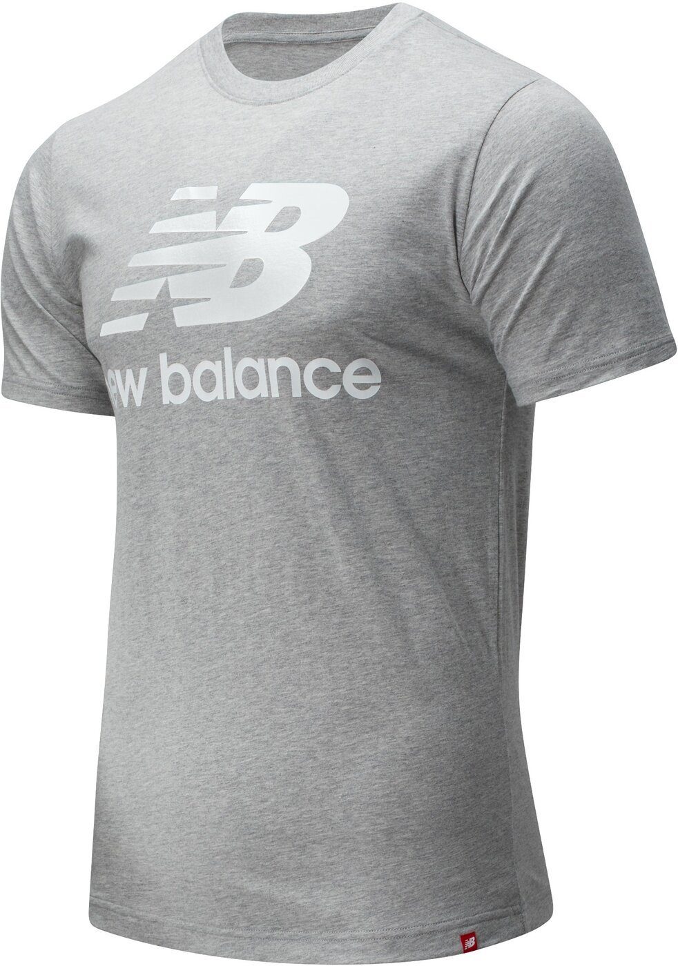 New Balance Kurzarmshirt Essentials Stacked Logo Tee ATHLGREY AG