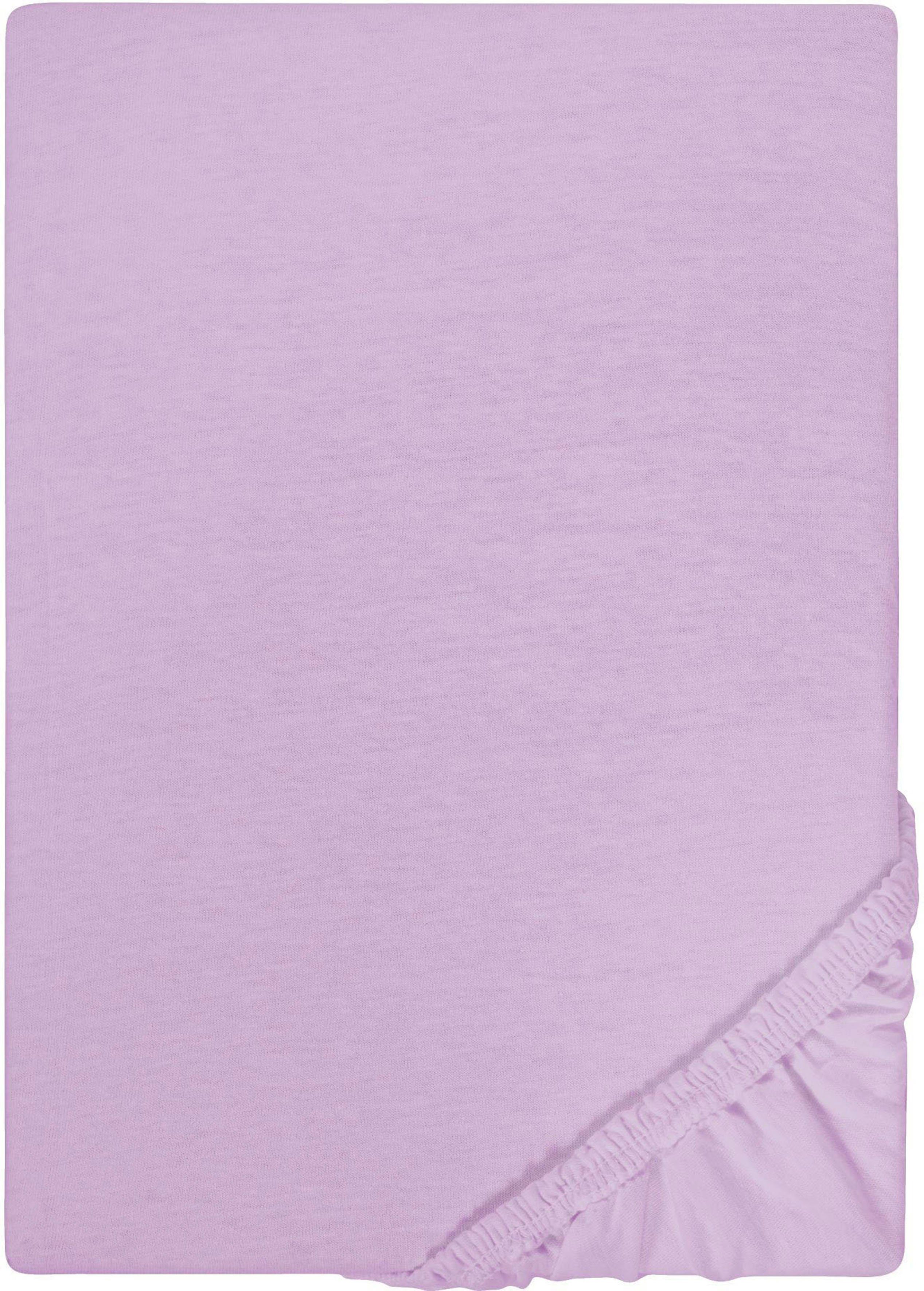 Biberna Spannbettlaken Leila, Jersey, Gummizug: rundum, (1 Stück), Bettlake günstig online kaufen