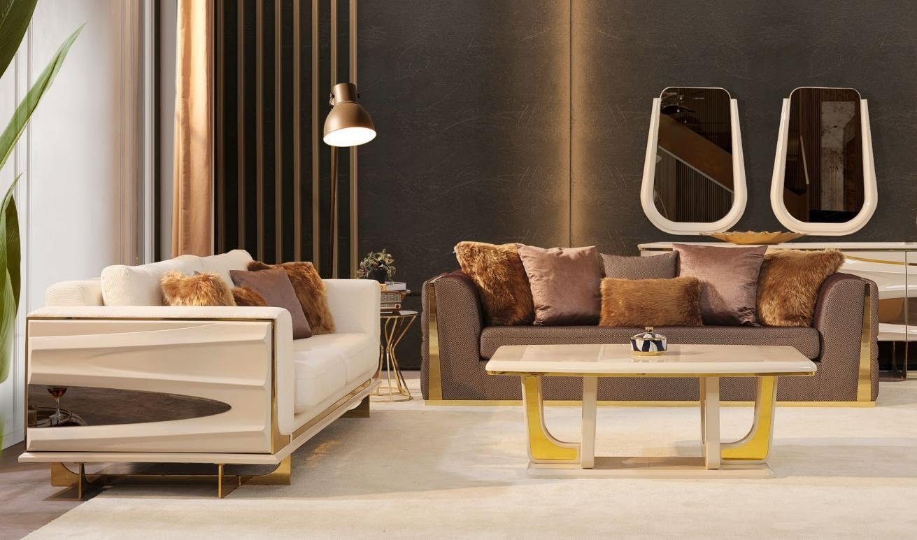Modern 33 JVmoebel Luxus Sofagarnitur Sofa, Dreisitzer Sitzer Sofa Stoff