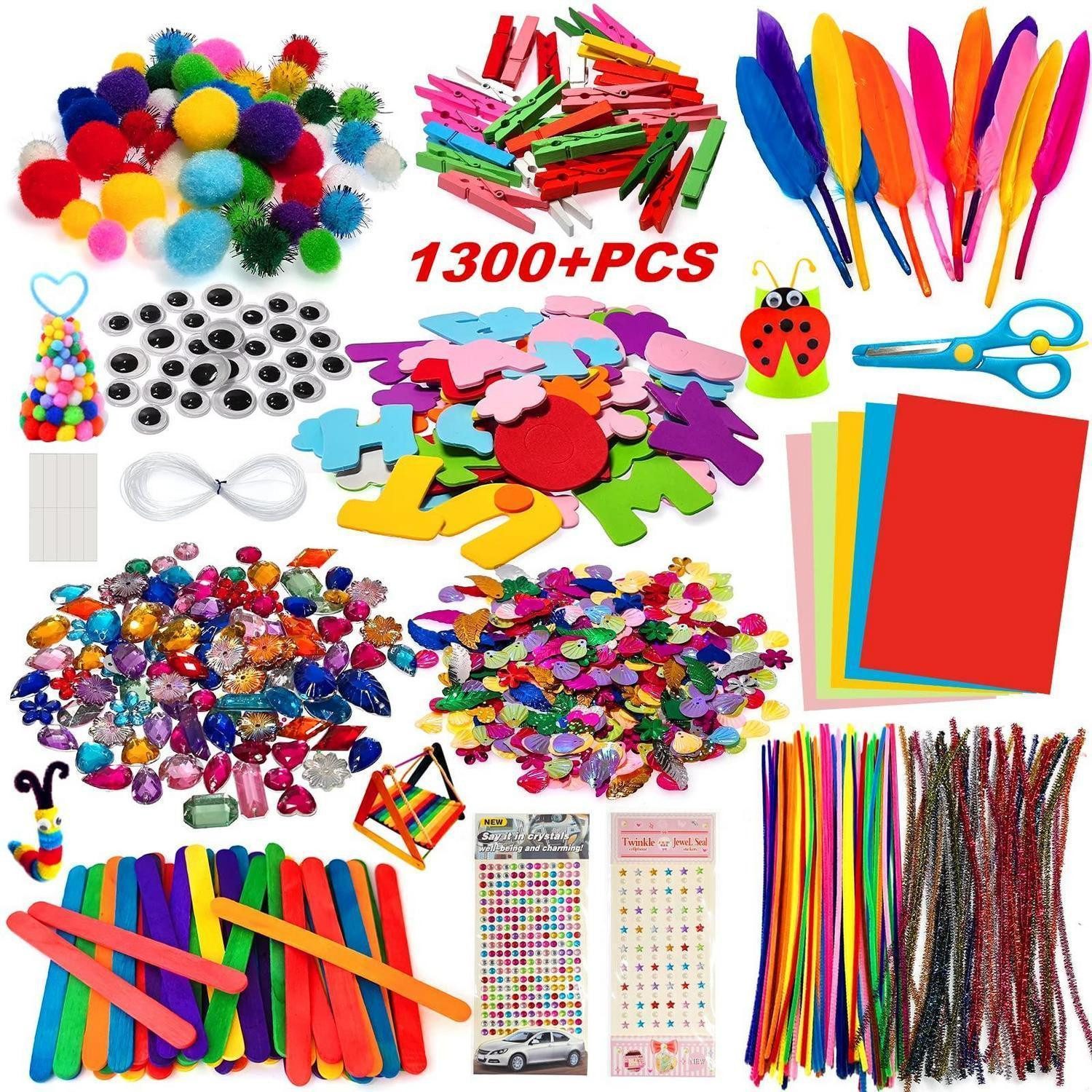 LuxusKollektion Kreativset Bastelset Kinder DIY 1300+ Teile Bunt