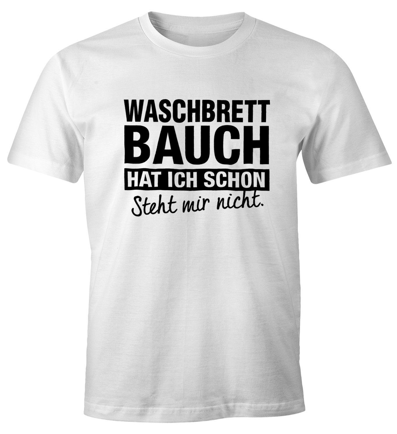 MoonWorks Print-Shirt Lustiges Herren T-Shirt Waschbrettbauch günstig online kaufen