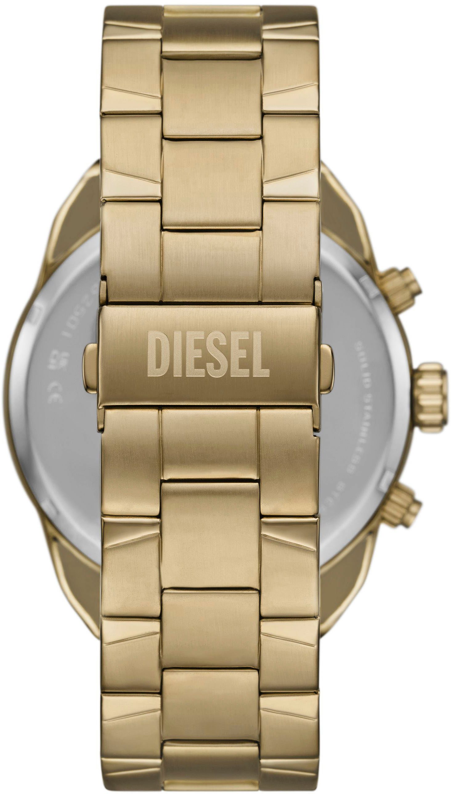 Diesel Chronograph Spiked DZ4678, Quarzuhr, Armbanduhr, Herrenuhr, Edelstahlarmband, Stoppfunktion