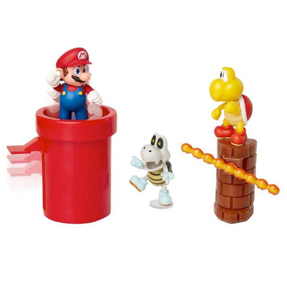 Super Mario Actionfigur Nintendo Super Mario 5er Figuren Set Dungeon Diorama, 6,5 cm, (5-tlg)