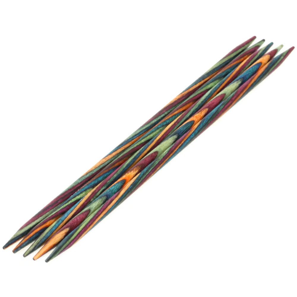 LANA GROSSA Strumpfstricknadeln Lana Grossa Nadelspiel Design-Holz Multicolor, Superglatte Oberfläche für angenehmen Maschenlauf, 5-teiliges Nadelspiel aus Design-Holz, Design-Holz, Multicolor, 15/20 cm