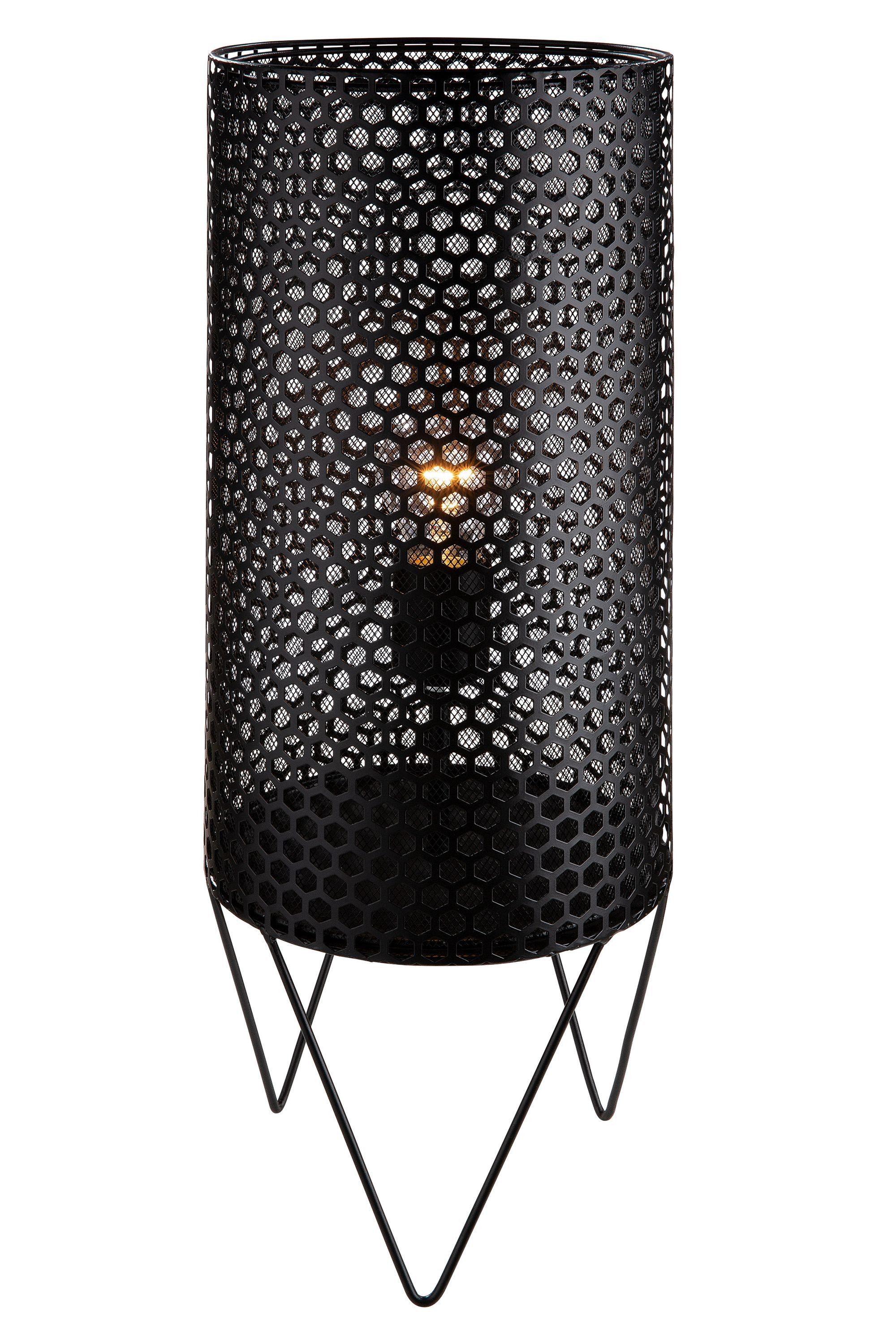 GILDE Tischleuchte GILDE Lampe Cage - schwarz - H. 55cm x D. 20cm