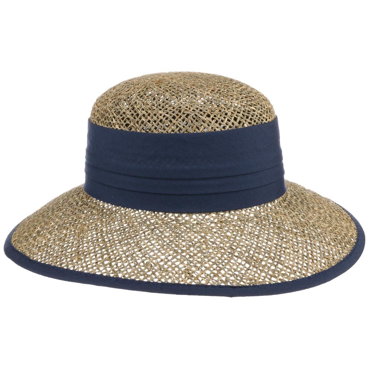 Seeberger Sonnenhut (1-St) Damenhüte mit Ripsband blau