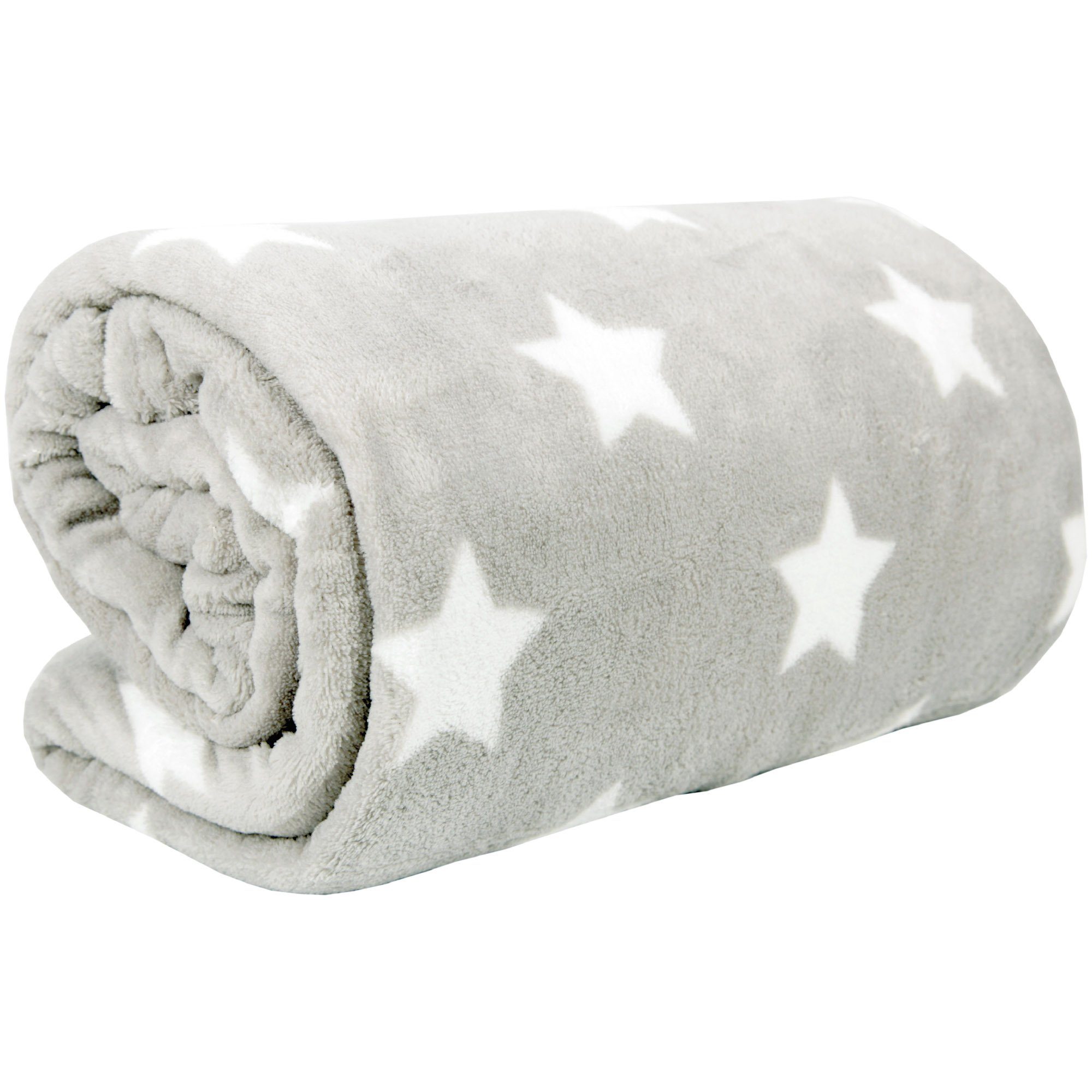 Wohndecke Sterne, Bestlivings, Kuscheldecke XXL Flauschdecke Microfaser-Decke