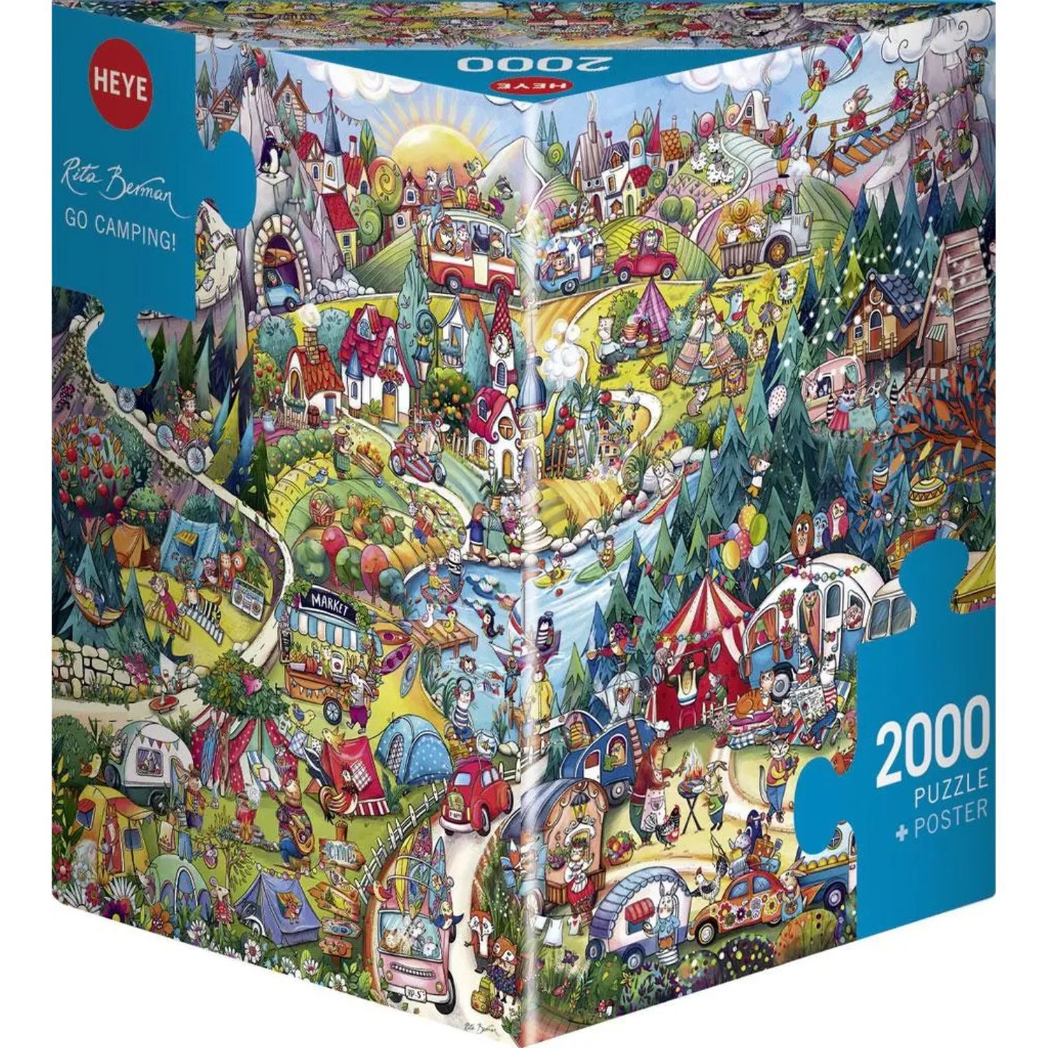 HEYE Puzzle Go Camping! Puzzle 2000 Teile, 2000 Puzzleteile