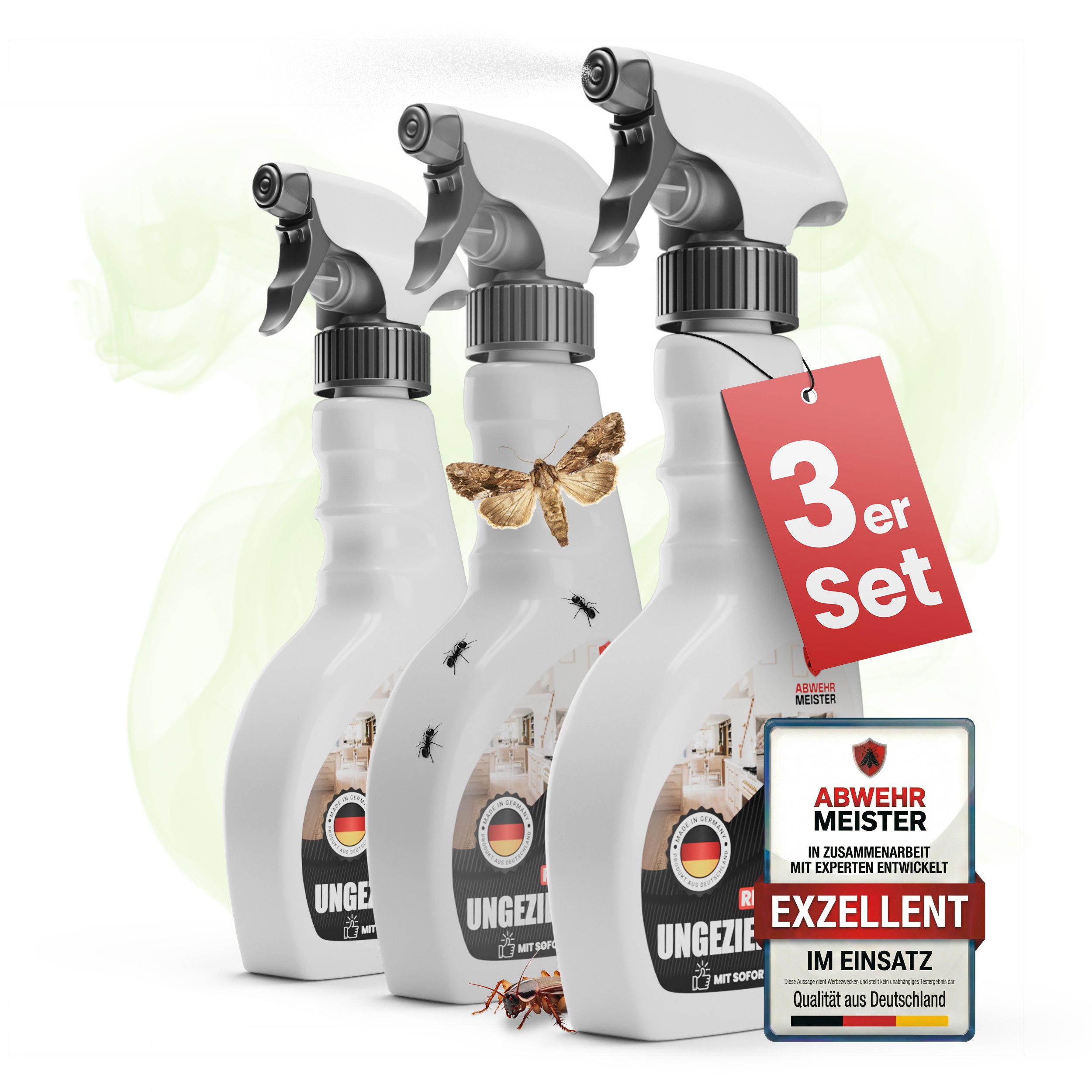 ABWEHR MEISTER Insektenspray Orginal Repell Ungezieferspray [500 ml], 3-St.