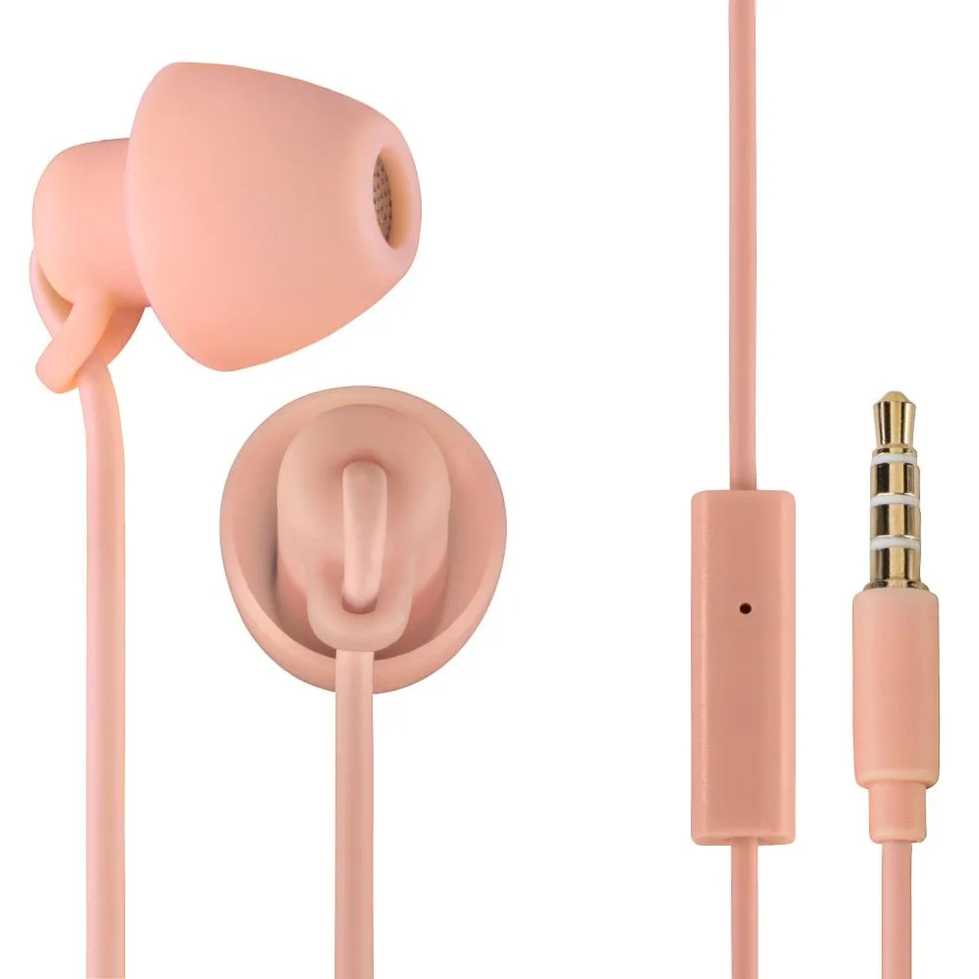 Thomson Kabelgebundene Ohrhörer mit Mikrofon, 3,5mm Klinke in Hellrosa In-Ear-Kopfhörer