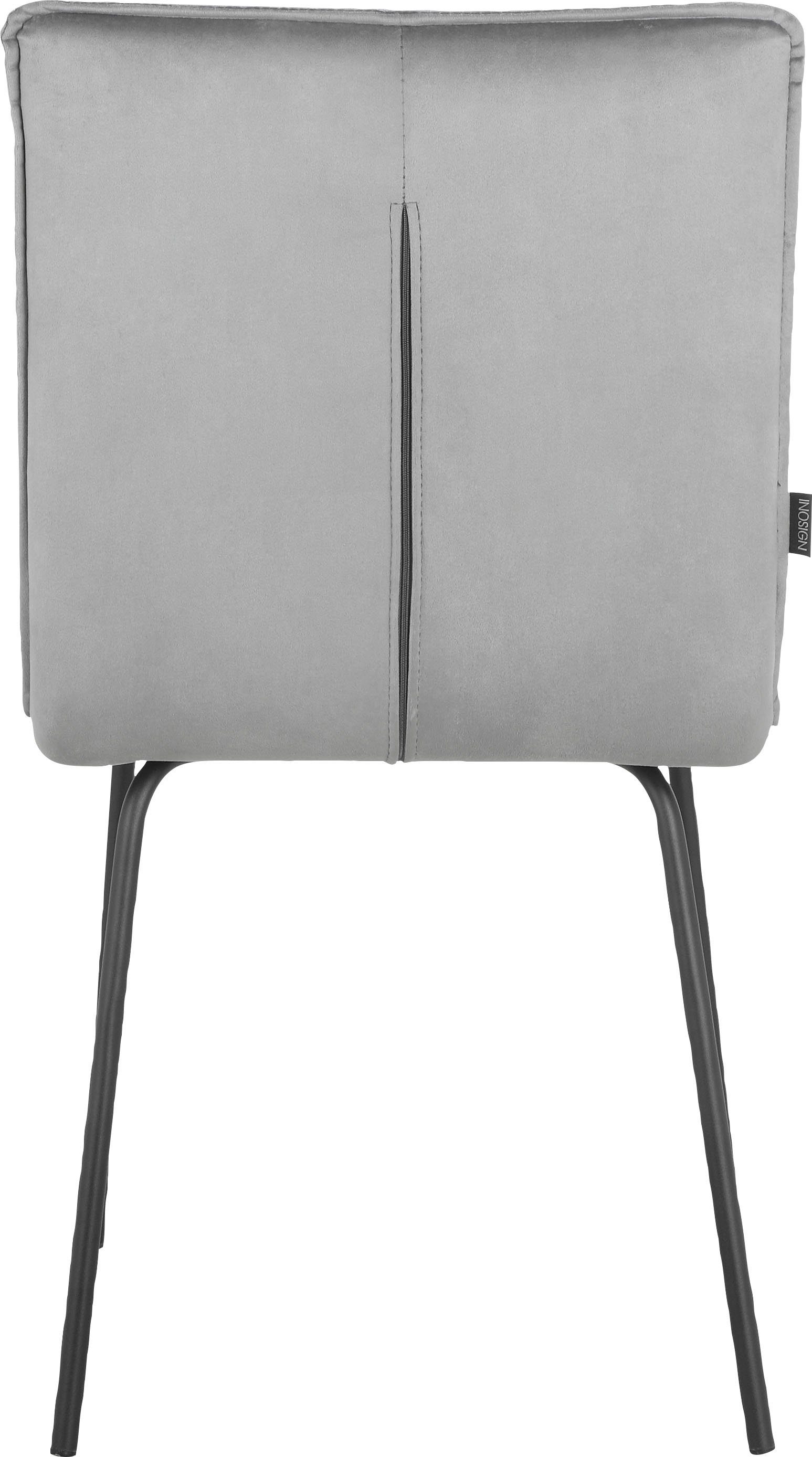 INOSIGN Esszimmerstuhl Set erhältlich, mit Melong und gepolstert, St), grau Sitzhöhe Rücken im 48,5cm Sitz 2er (2