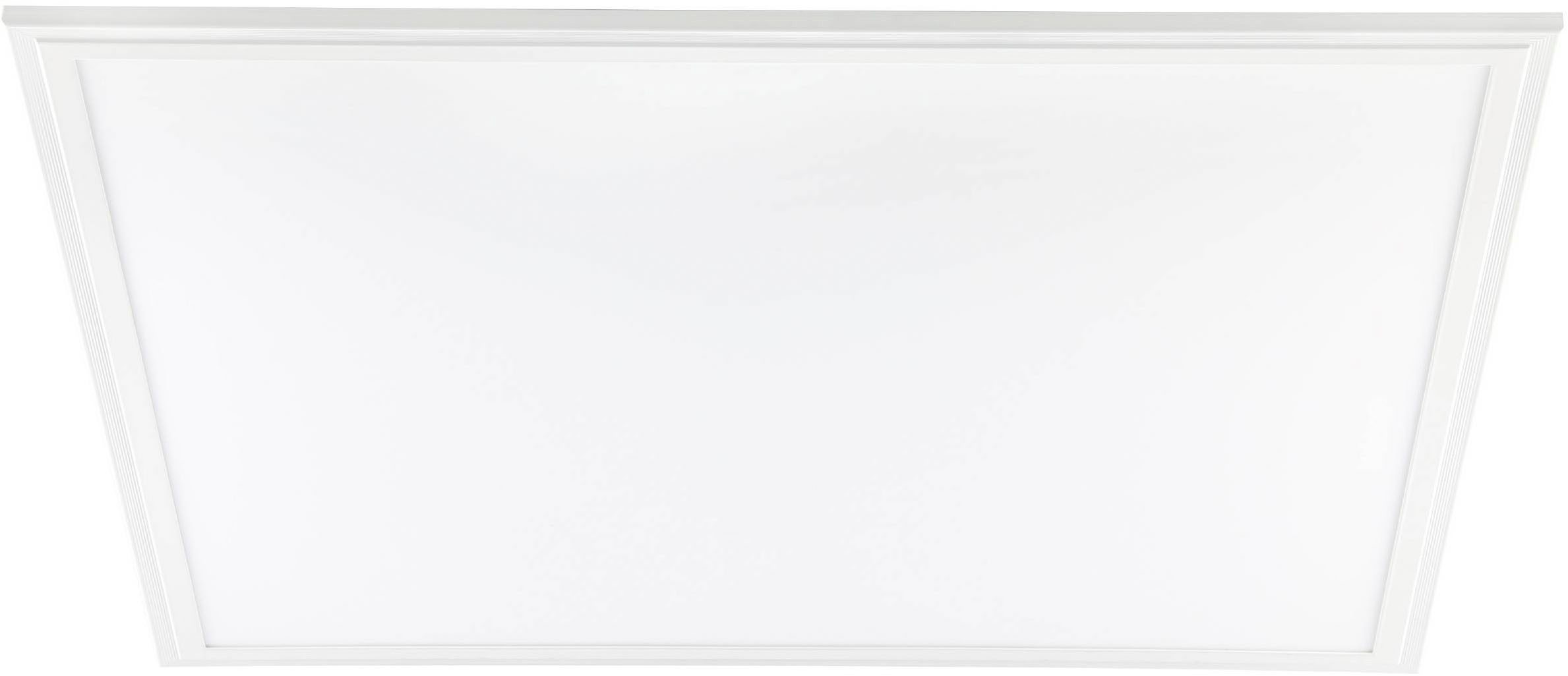 EGLO Rasterleuchte Salobrena 1 Einbaulampe, Aufbaulampe, Aluminium und Kunststoff, Lampe, LED fest integriert, Neutralweiß, Deckenlampe 59,5cm, Wohnzimmerlampe, LED Deckenleuchte, Bürolampe Weiß