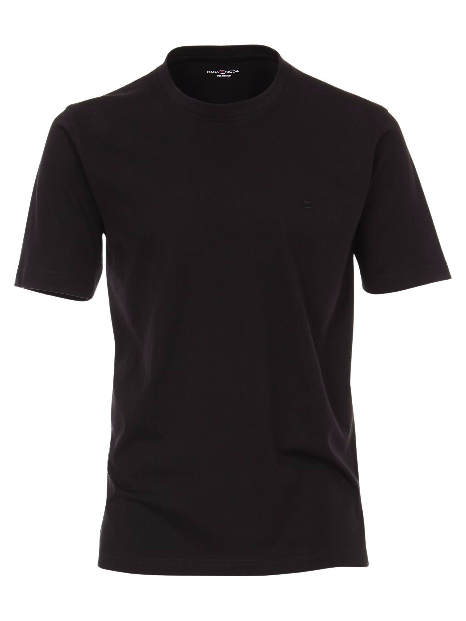 CASAMODA T-Shirt Shirt Herrenshirt im (2-tlg) 2er Pack schwarz mit