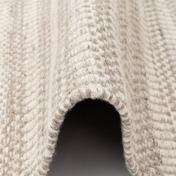Wollteppich Natur Teppich Wolle Skandi Meliert, Pergamon, Rechteckig, Höhe: 8 mm