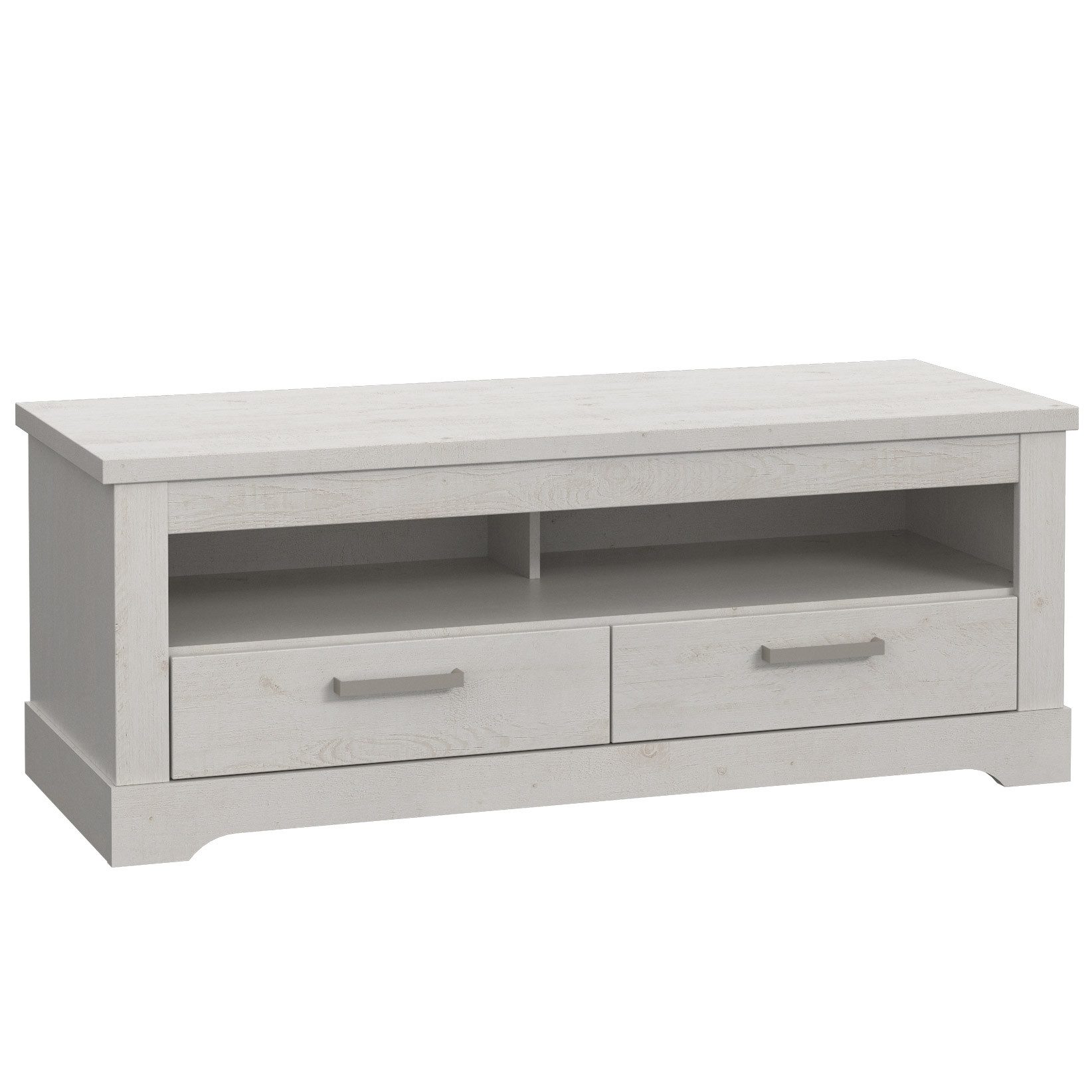 Newroom Lowboard Scarlett, TV Lowboard Pinie Weiß Modern Landhaus TV Schrank Fernsehtisch