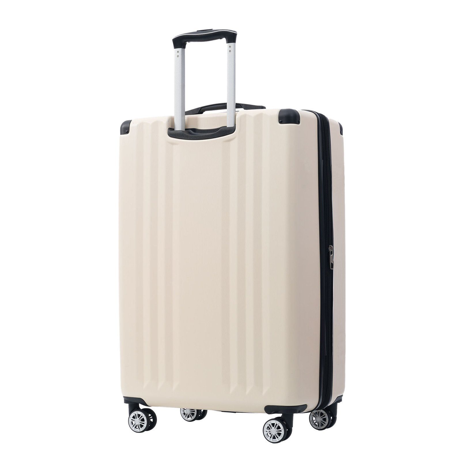 mit Hartschalen und 4 Creme 56.5x37.5x22.5cm Koffer, Handgepäck Rollkoffer, Universalrad Koffer, Rollen SEEZSSA Reisekoffer, Reisekoffer Hartschalen-Trolley TSA-Schloss