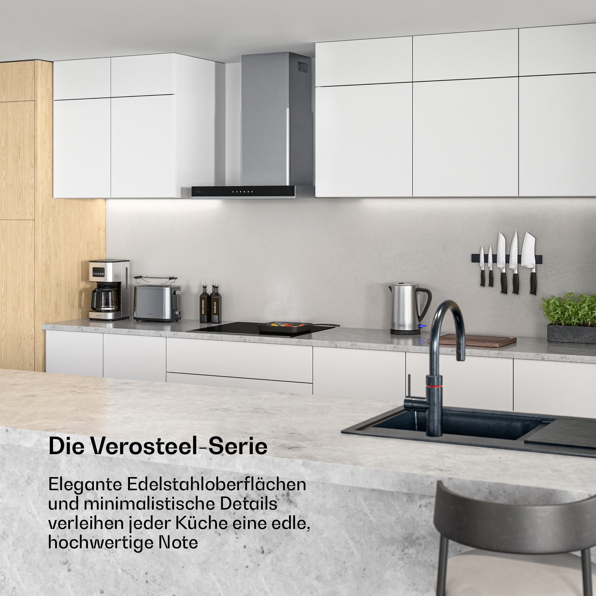 Klarstein Induktions-Kochfeld Verosteel 10047407, Elektrische Kochfelder 4 Kochzonen 6400 W Touch Timer – Bild 3 von 5