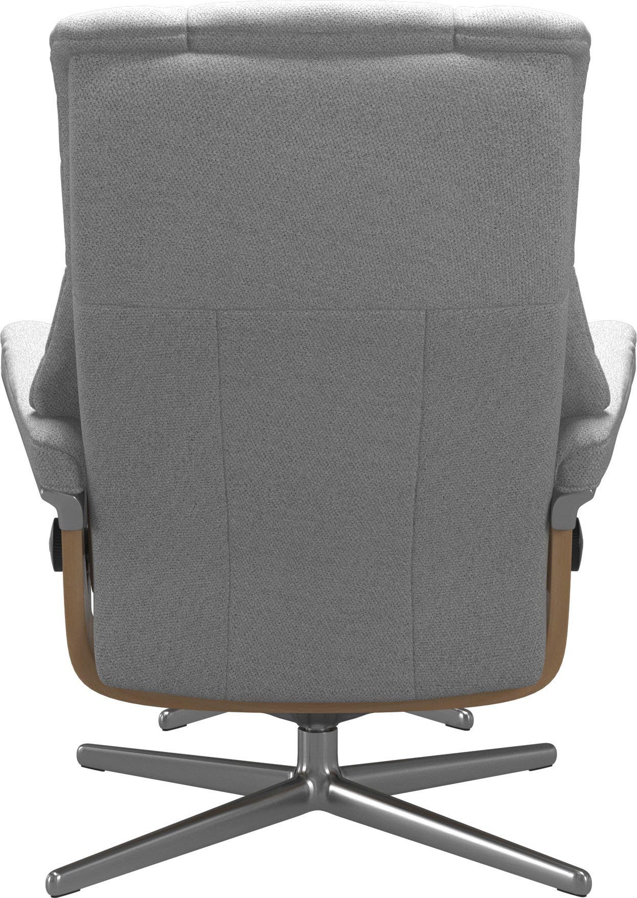 Stressless® Relaxsessel Mayfair (Set, Größe S, mit Cross Relaxsessel Eiche Hocker), Base, M L, & Holzakzent mit mit Hocker