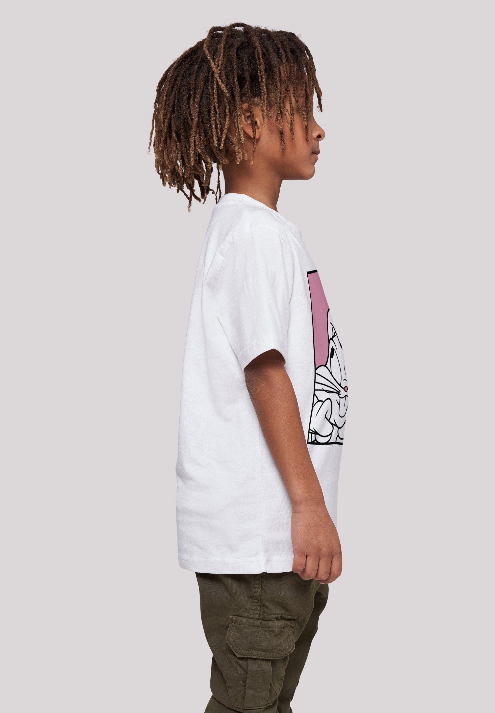 F4NT4STIC Kurzarmshirt Looney Adore-WHT white Bunny (1-tlg) Kids Tunes Kinder with Bugs Basic Tee