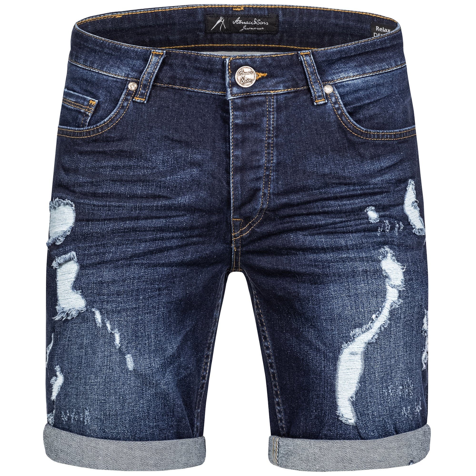 Amaci&Sons Jeansshorts SAN DIEGO Destroyed Jeans günstig online kaufen