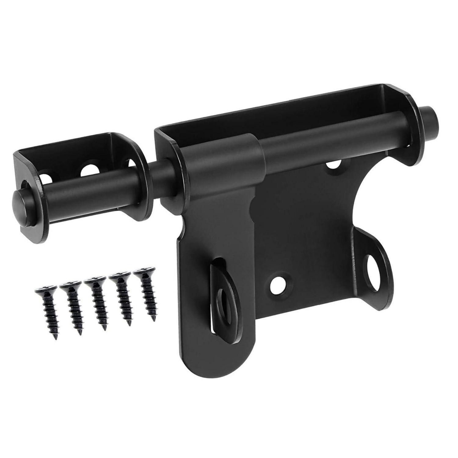 LuxusKollektion Türriegel Schiebetorriegel 6 Zoll Schwarz Edelstahl