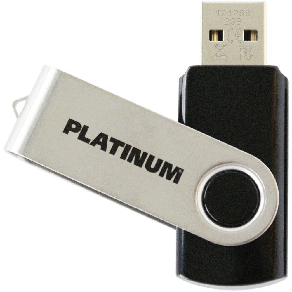 Platinum Platinum TWS USB-Stick 2 GB Schwarz 177558-3 USB-A (USB 2.0) USB-Stick