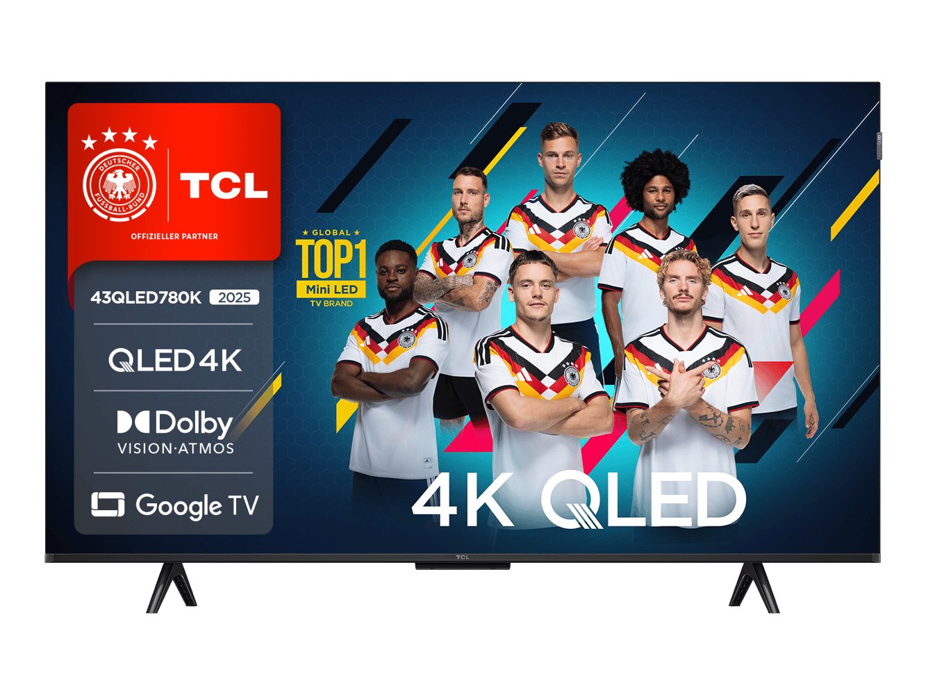 TCL 43QLED780K QLED-Fernseher (43 Zoll, 4K Ultra HD)
