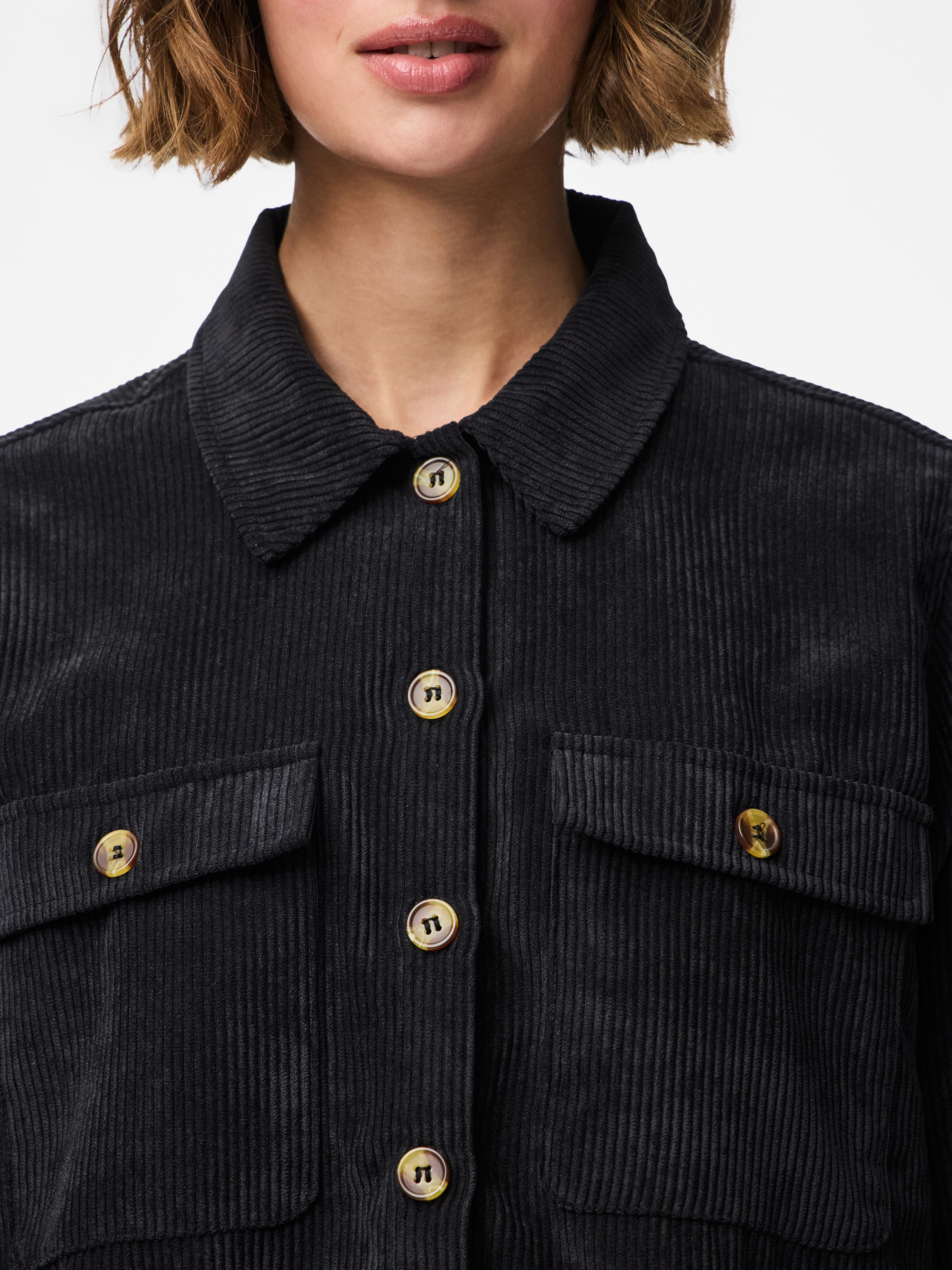 pieces Hemdbluse PCEFFI LS SHIRT WVN NOOS Materialmix, loose fit