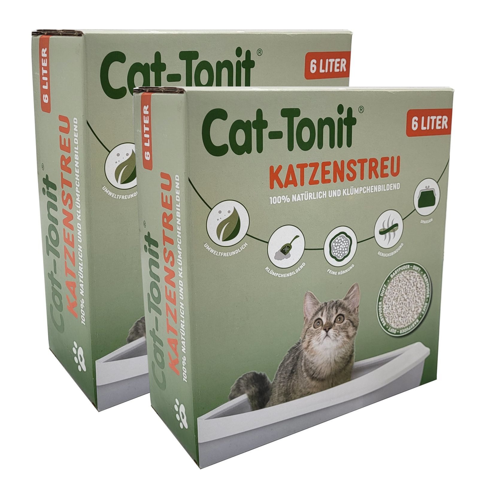 BURI Katzenstreu Katzenstreu 12L (10,4Kg) duftend Klumpstreu Haustierstreu Einstreu